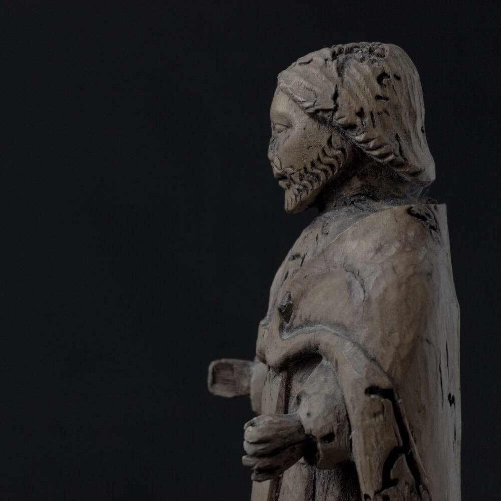 逸品 聖ジョージの竜退治 木彫金彩色聖人像 スペイン 19世紀 キリスト