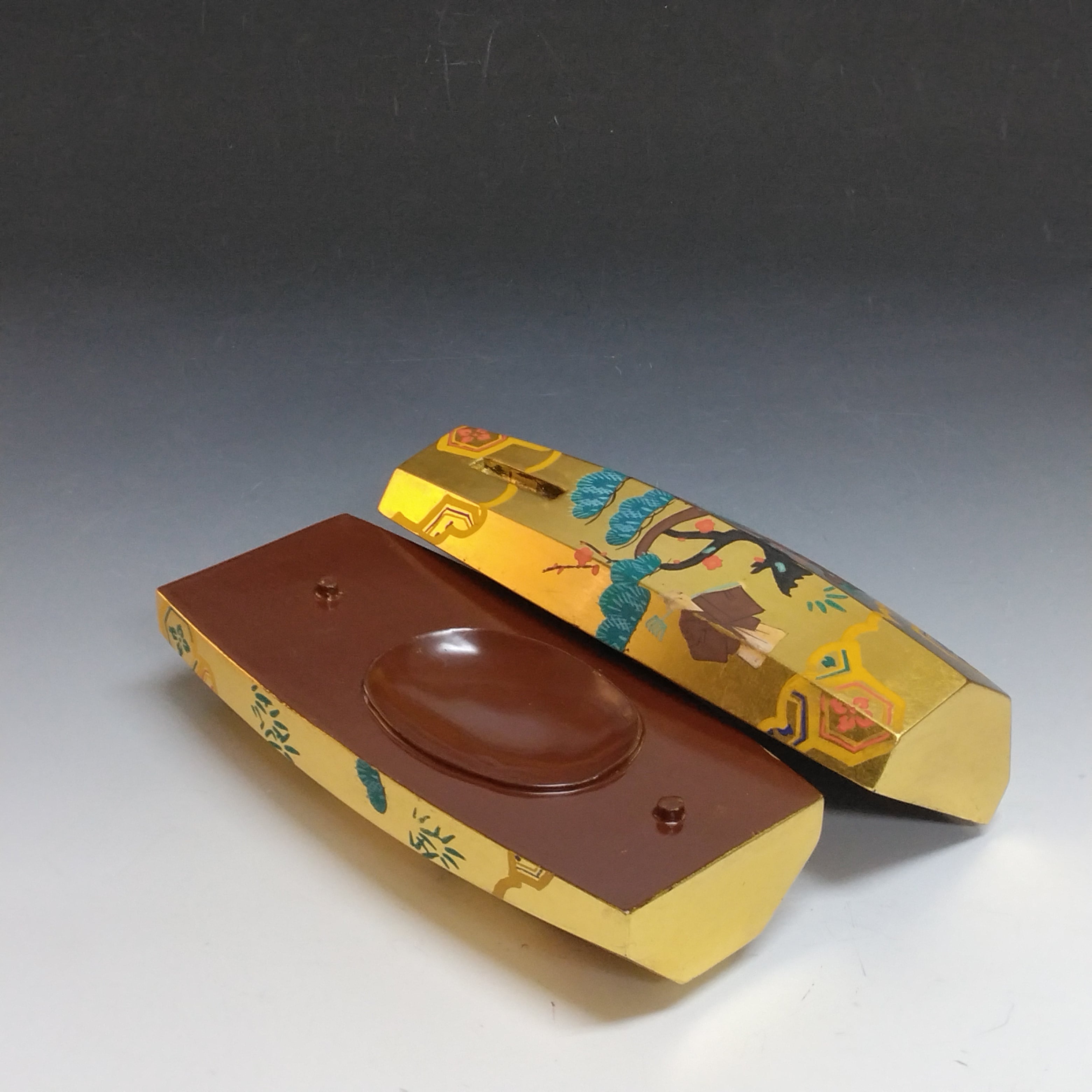 近代工芸 有職細工(Yusoku work) ぶりぶり 香合 / 正月 節句 木箱