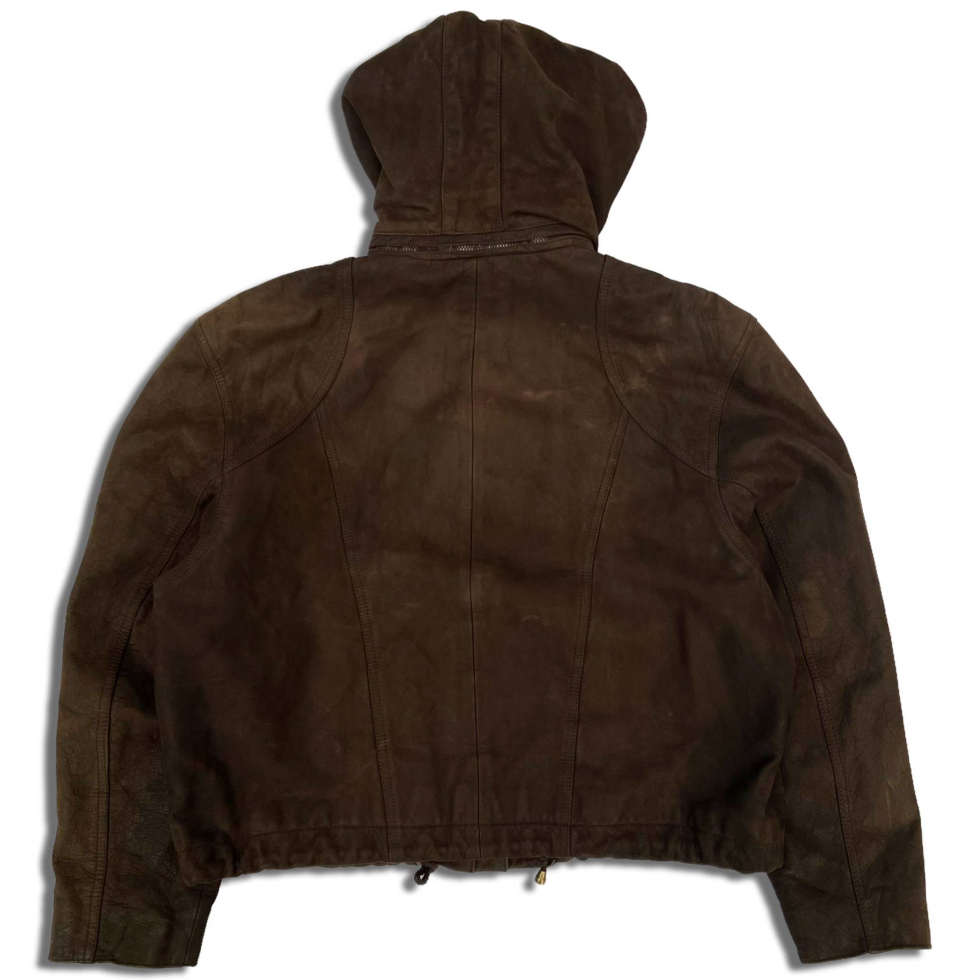 ユーロビンテージ ショート丈 レザー ファイアーマンジャケット 46/48