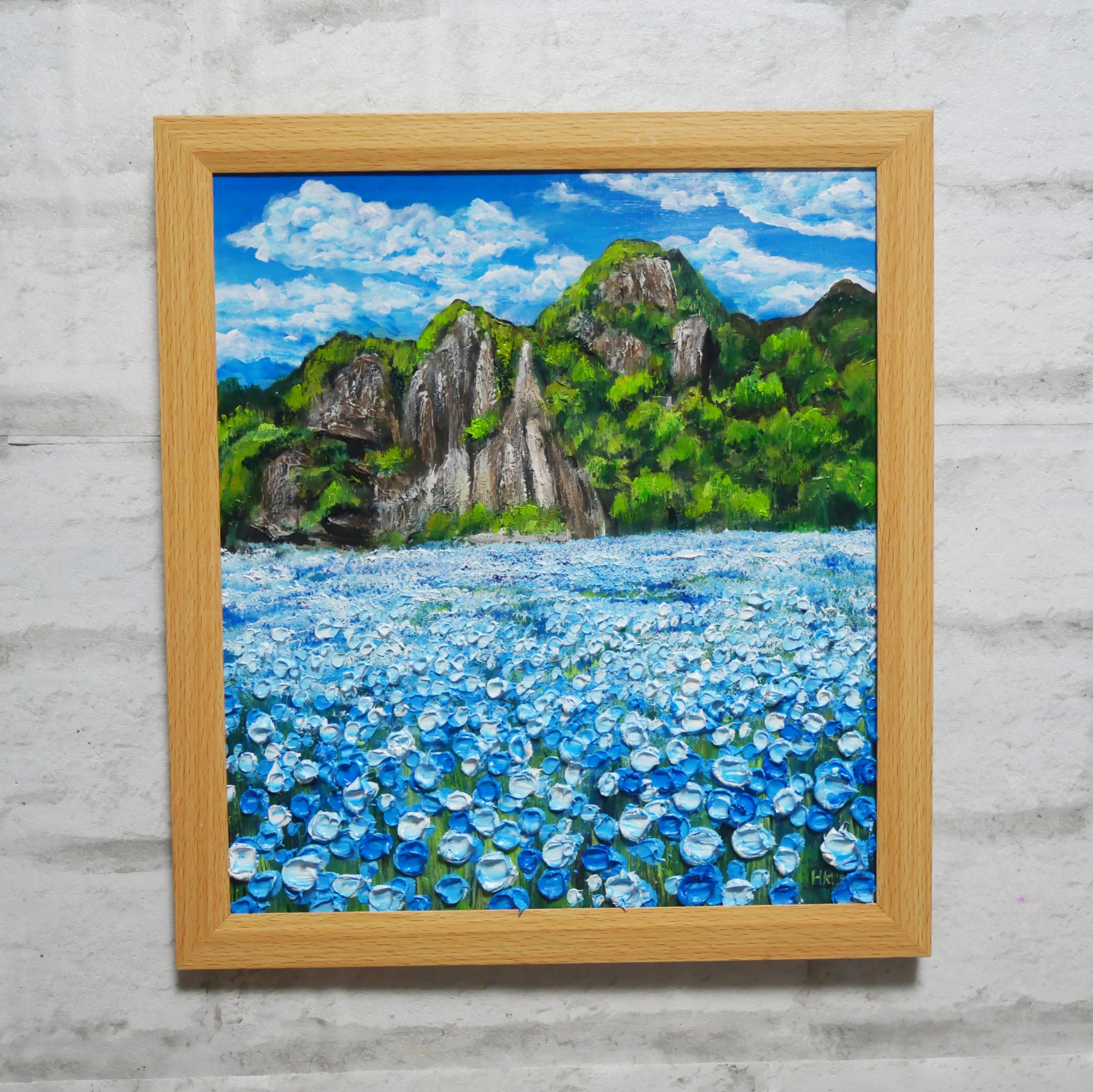 油絵 油彩 油彩画 絵 絵画【青の大地】 油絵 油彩 油彩画 絵 絵画【青