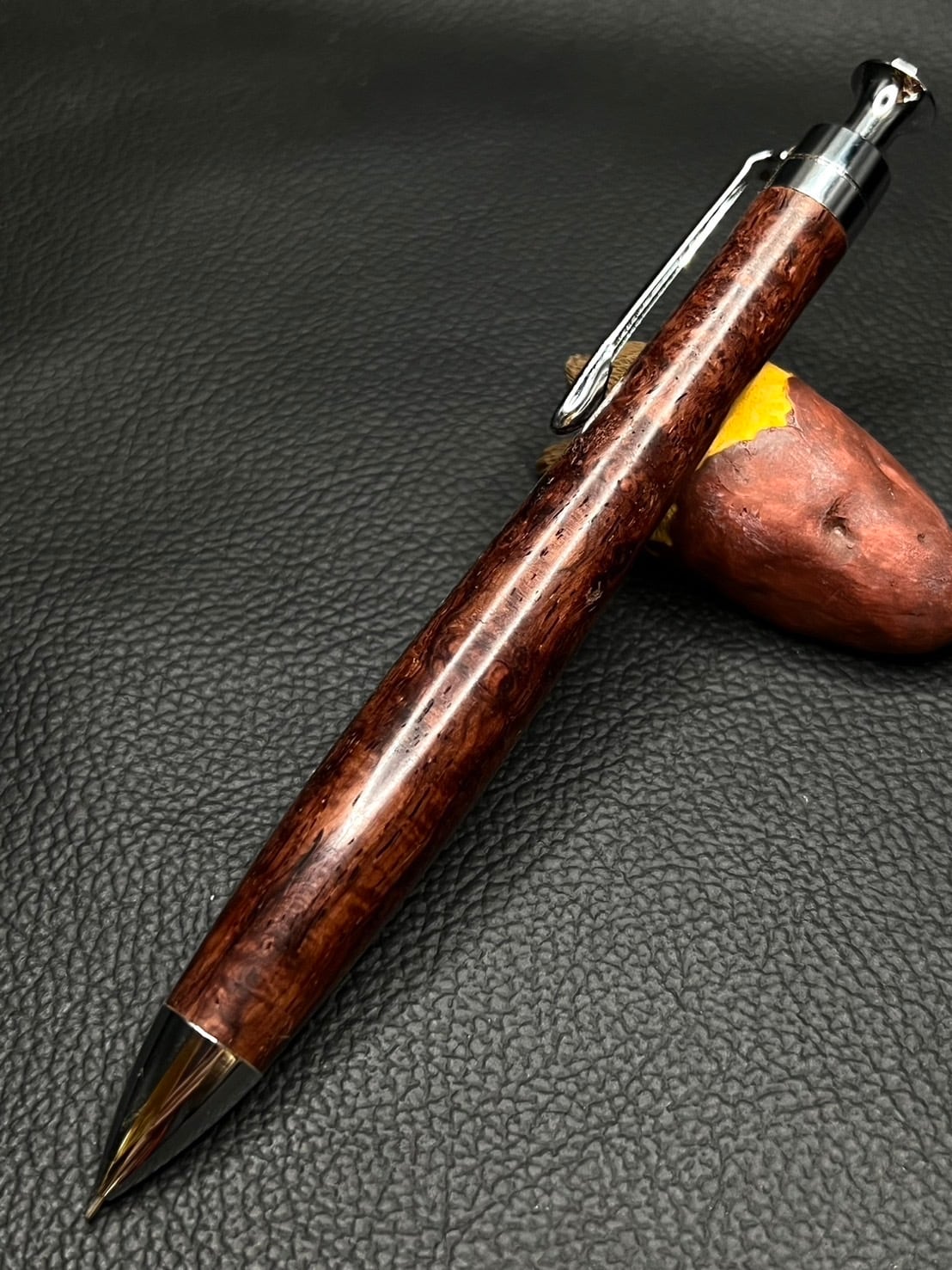 野原工芸 セコイア瘤 レッドウッド瘤 バーズアイ 山杢 固定式口金 付属