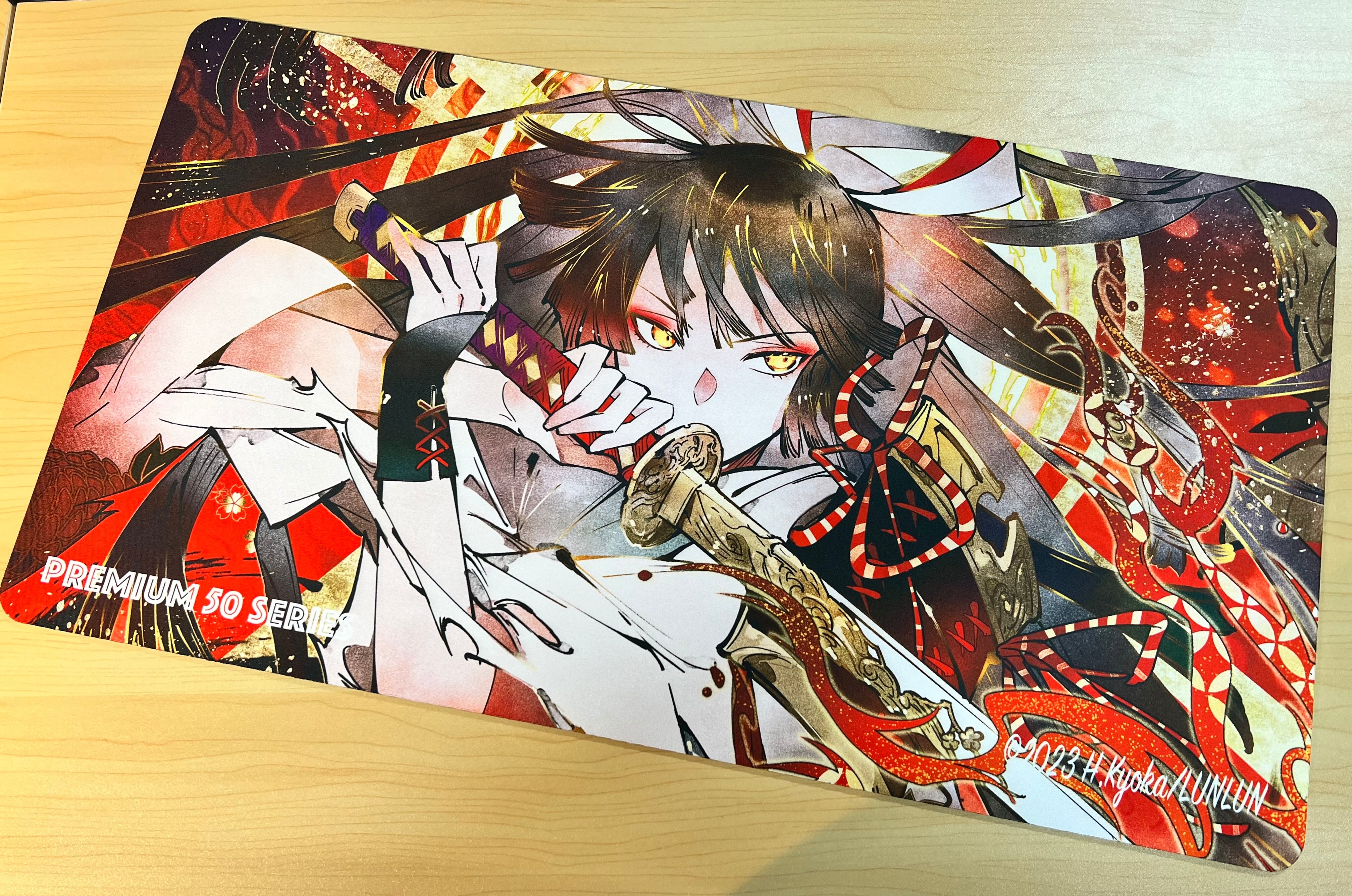 未使用】匈歌ハトリ氏 描き下ろしイラストプレイマット[横型]