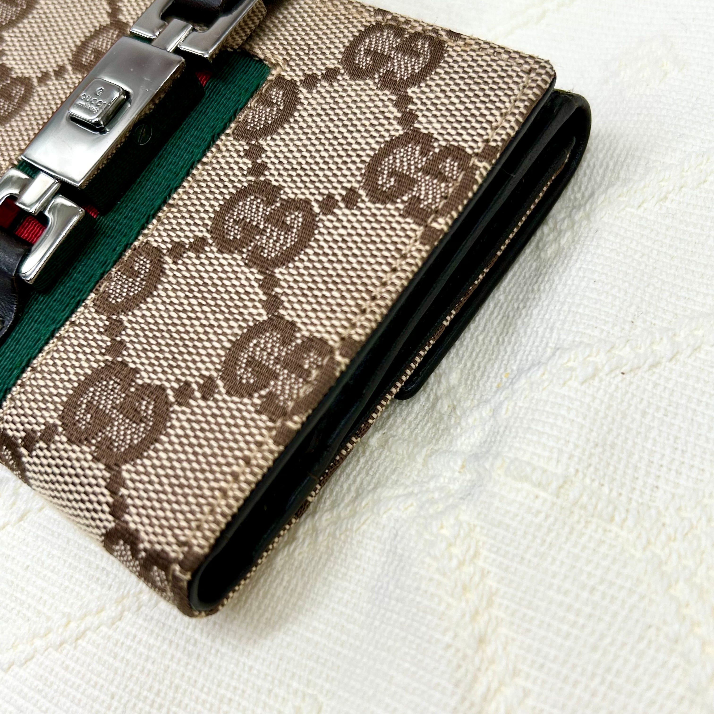 ✨極美品✨ グッチ 二つ折り ミニ財布 ジャッキー GG柄 GGライン