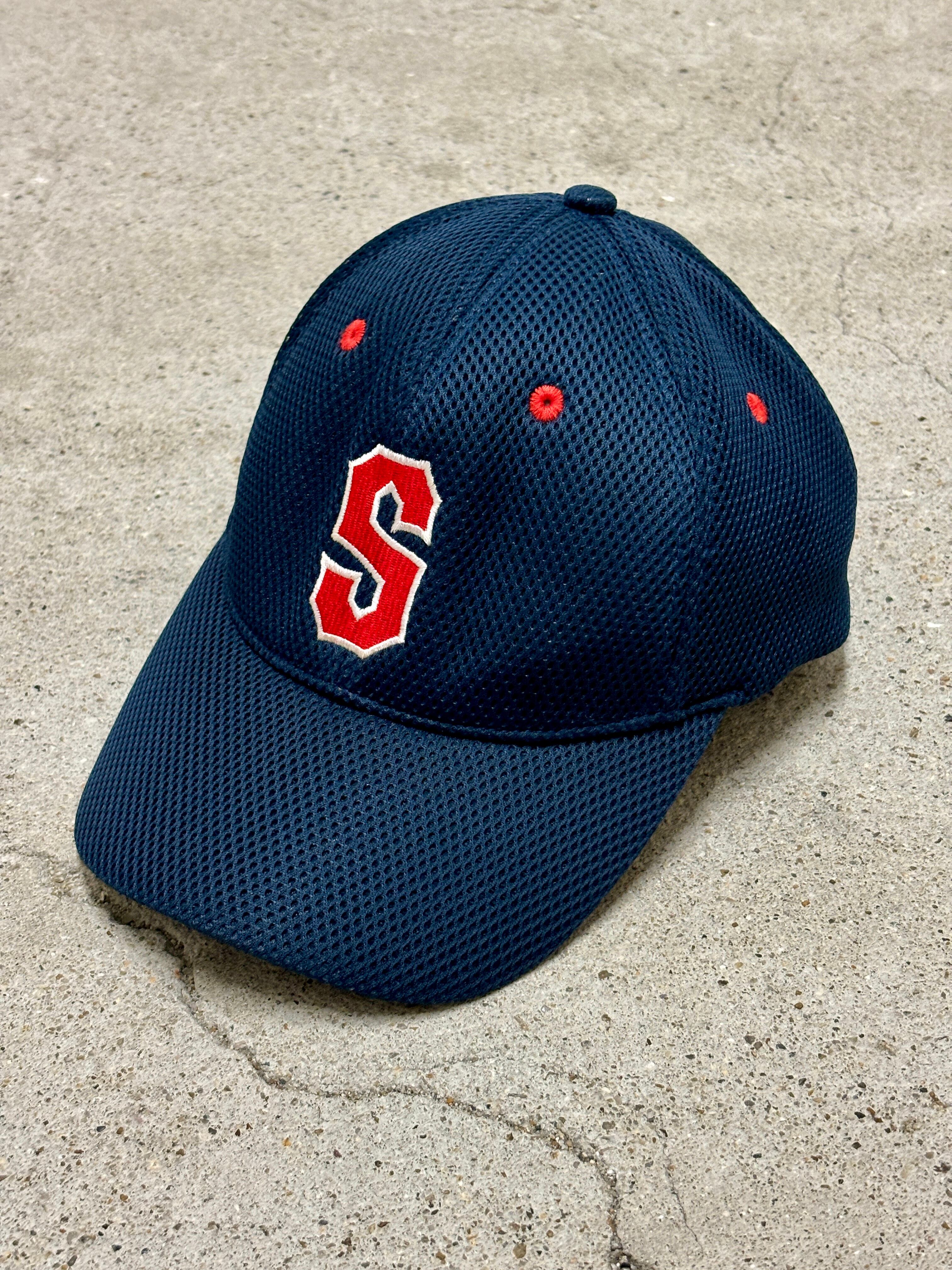 90～00s OLD STUSSY/S Logo Mesh Cap/紺タグ/S-M/Sロゴ/メッシュ