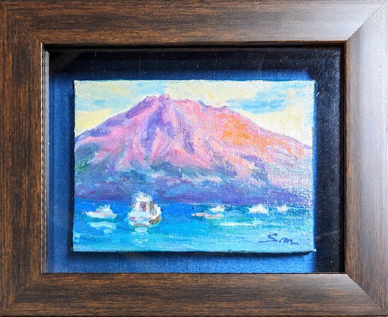 桜島油絵F4号