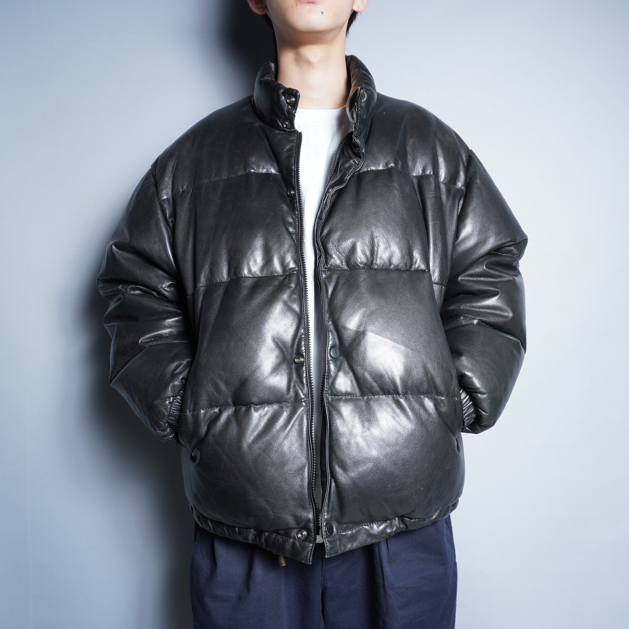 Wind Armor】 レザーダウンジャケット ブラックL | V by Jesus Judas