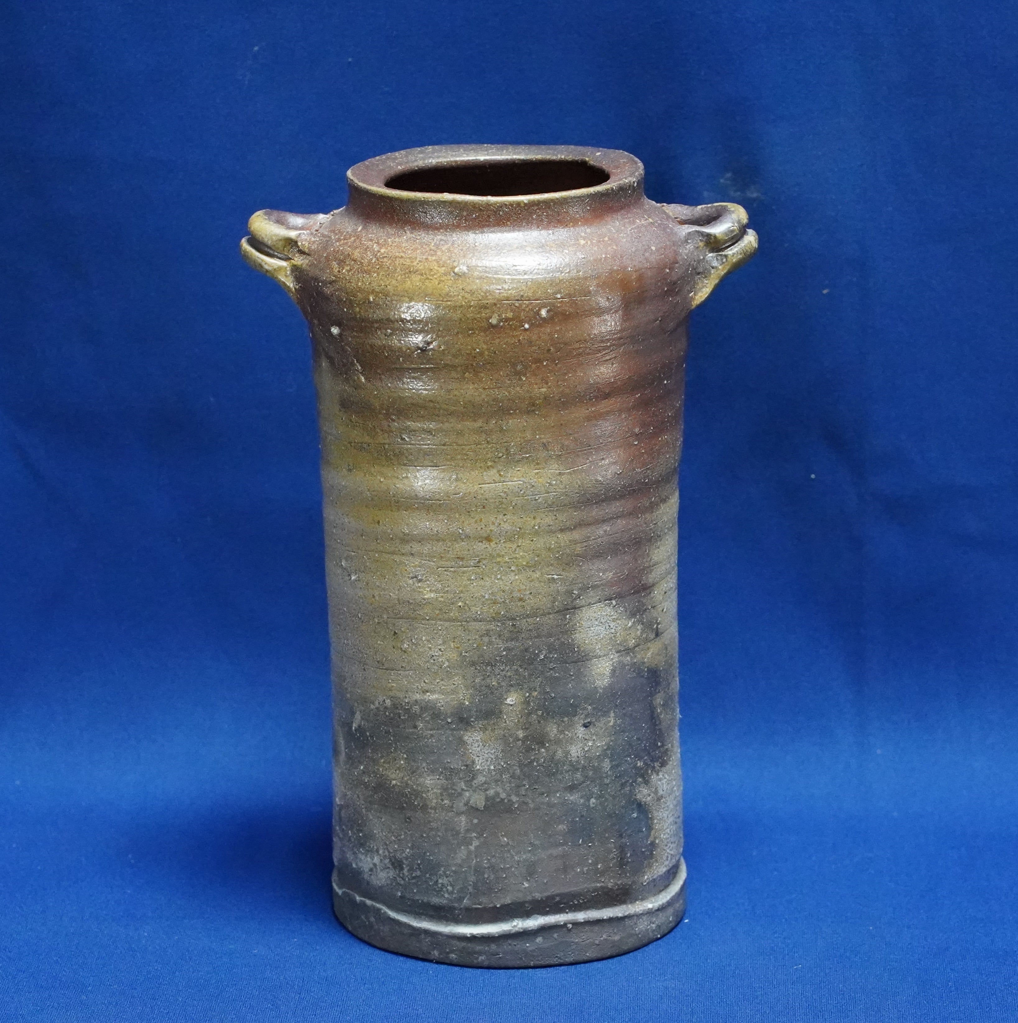 備前耳付き花入 | 夕立受窯 的野