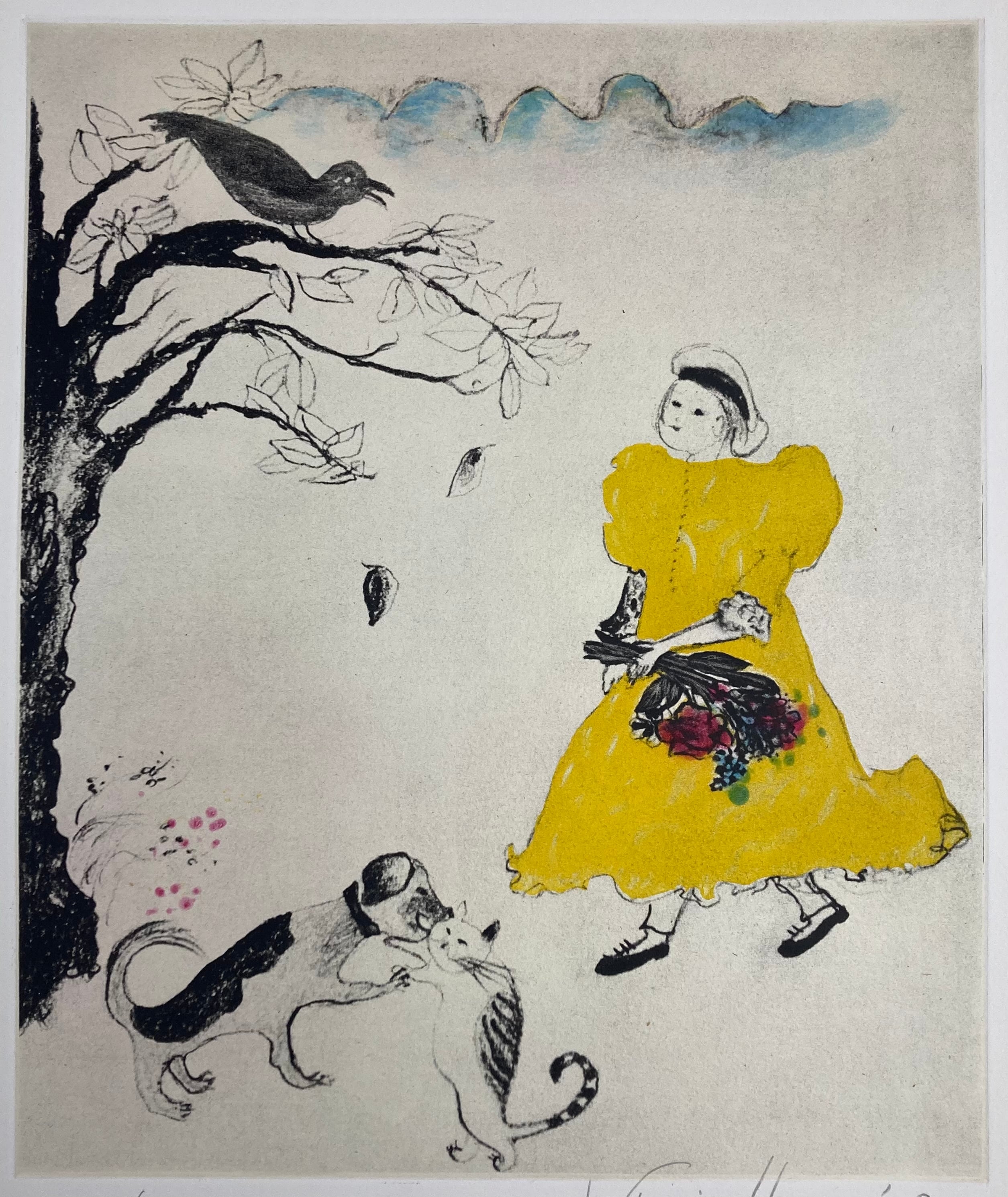 フジ子・ヘミング 〜魂のピアニスト〜 黄色のワンピース 銅板画 Ingrid