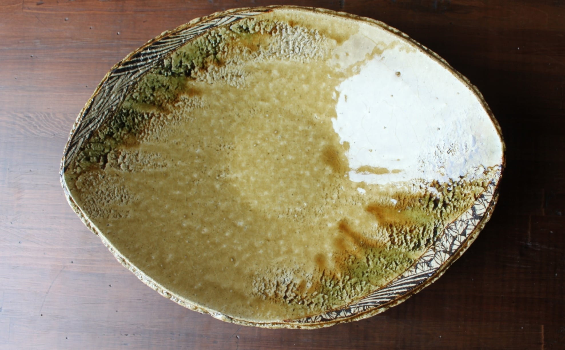 黄瀬戸楕円大鉢 | 棚橋淳陶房ーshop