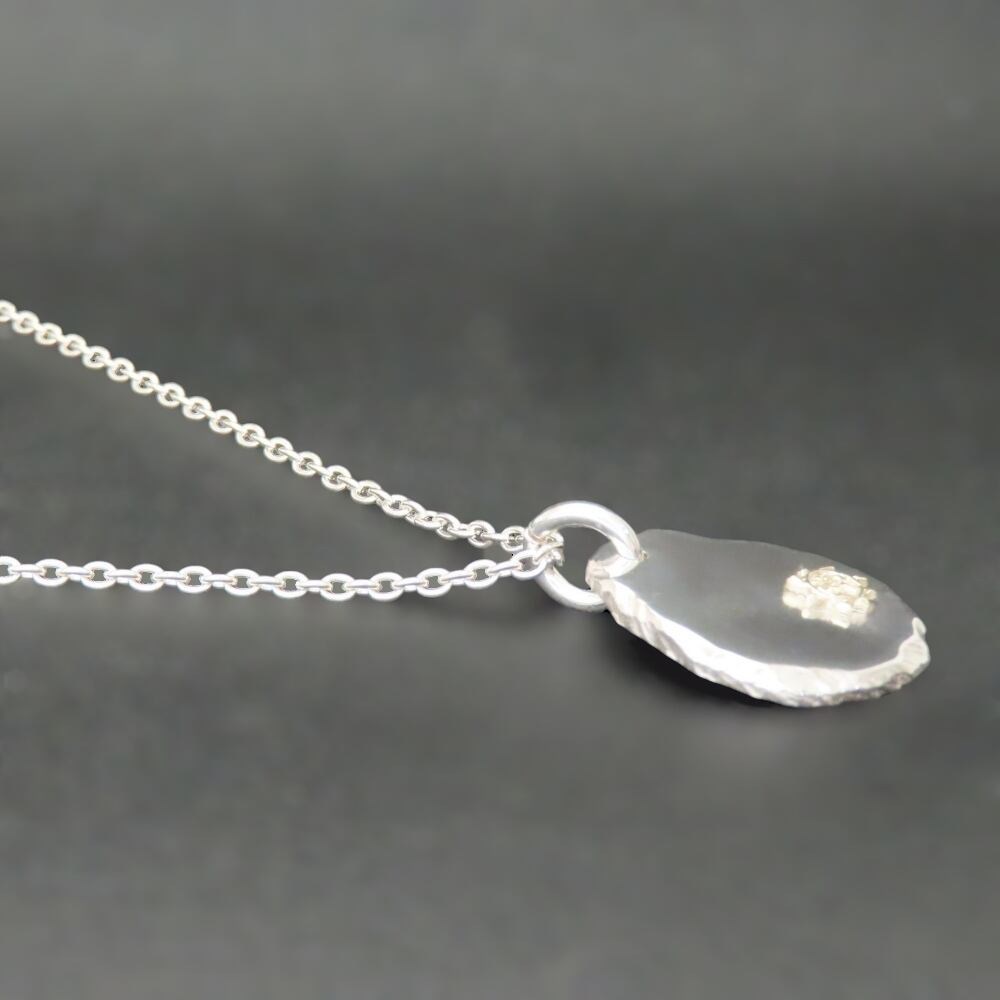 太陽ネックレス シルバー925 × K18YG 【刻印無料】 太陽 サン