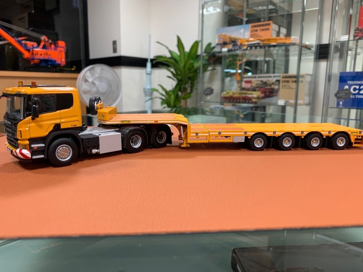 WSI 1/50 SCANIA P5 FLAT ROOF 6X4 SEMI LOWLOADER - 4 AXLE | 北原