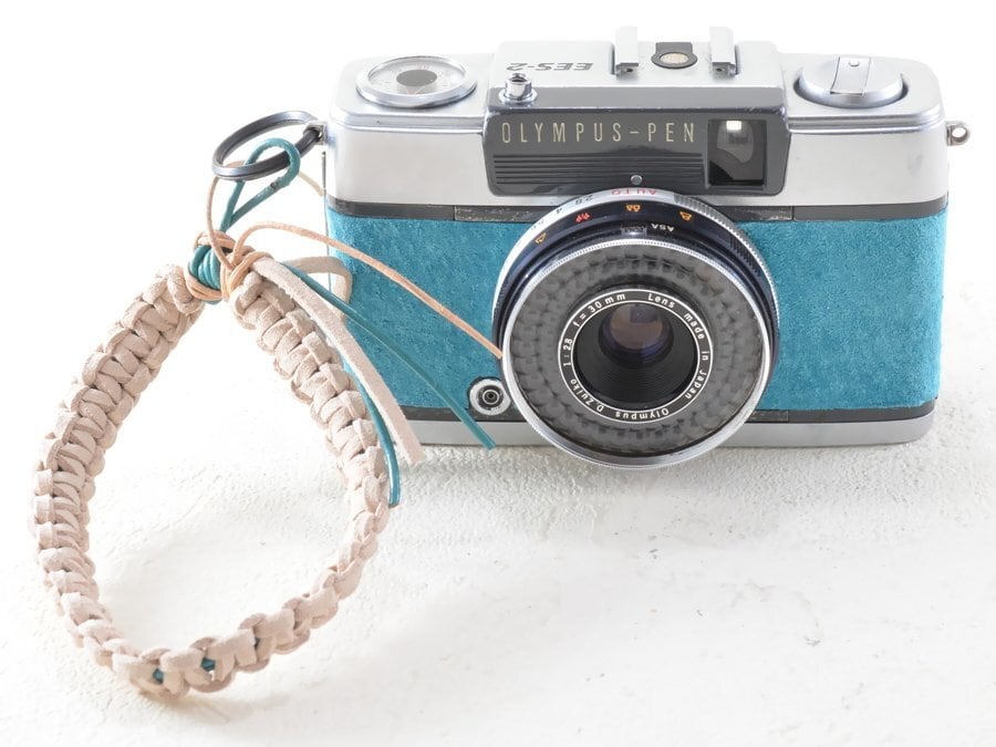 ✴️シボ革グリーンレザー✴️実写・分解整備済✴️オリンパスPEN EE-3