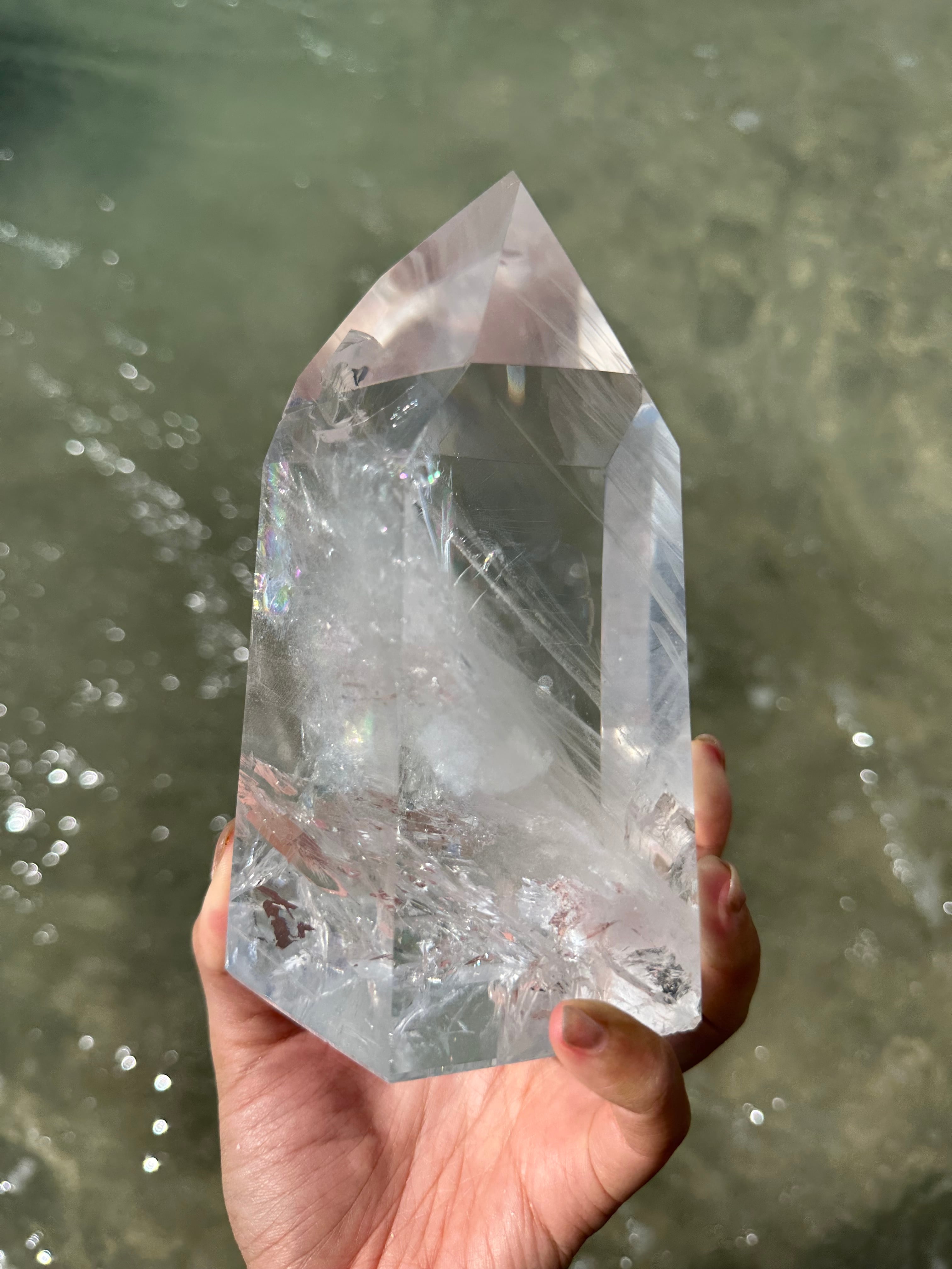 ブラジル産 【ロッククリスタル】 ヴォーゲルワンド ＆ 専用スタンド