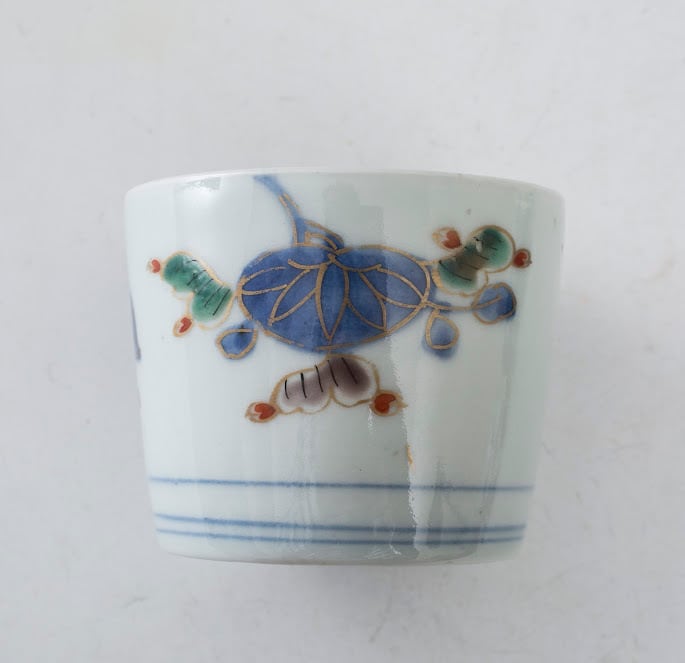 中国古美術 清の乾隆時代 青花 松竹 大皿23cm 染付染付