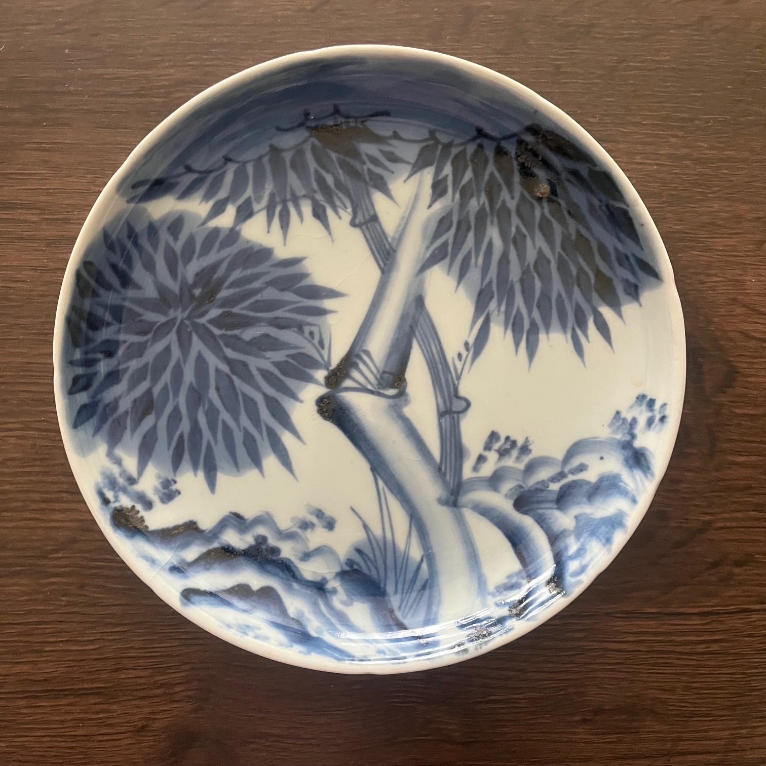 白磁 染付 李朝 朝鮮陶器 古伊万里 染付鉢 アンティーク白磁 古玩 1客