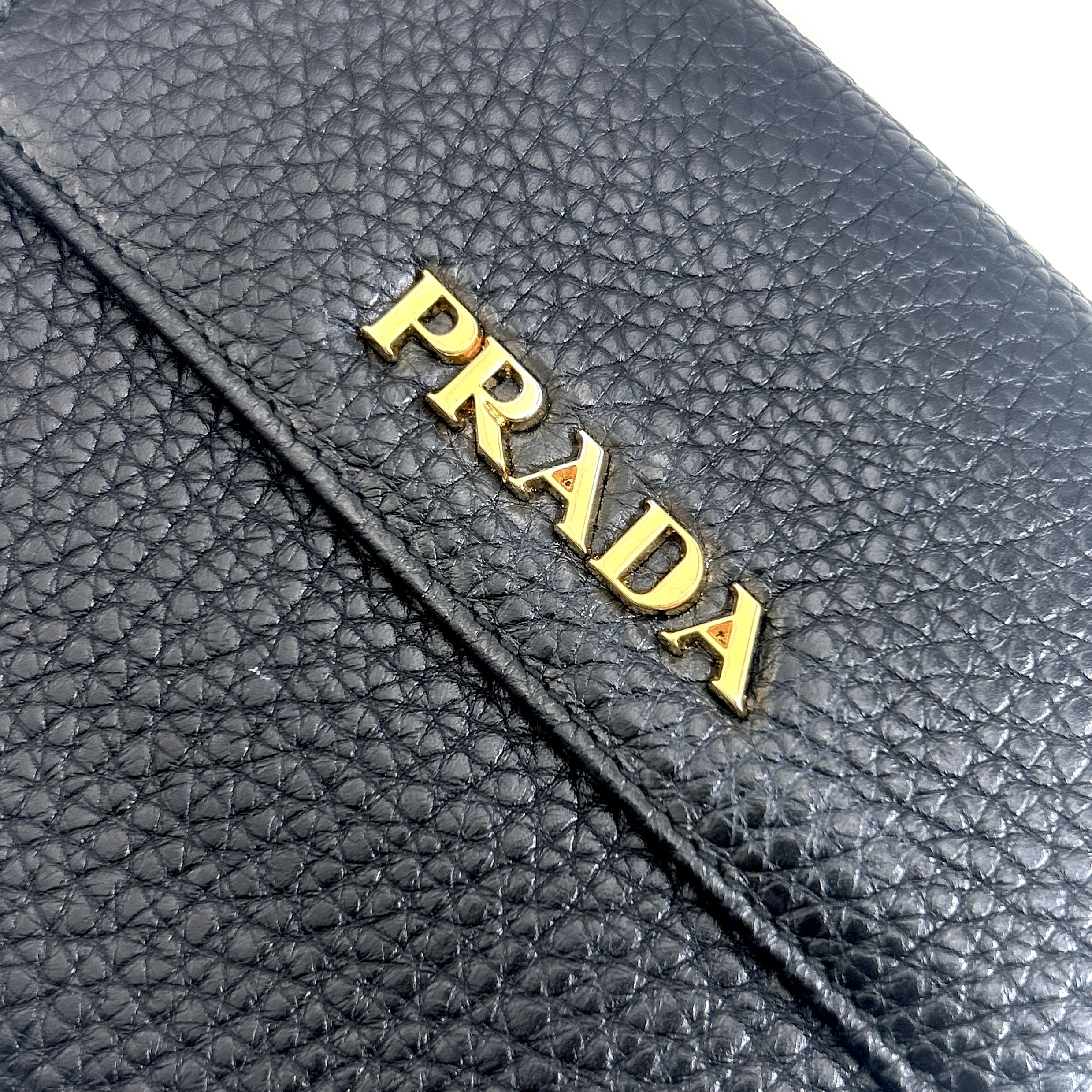 プラダ 財布 三つ折り ヴィッテロダイノレザー 【付属品完備※未使用に