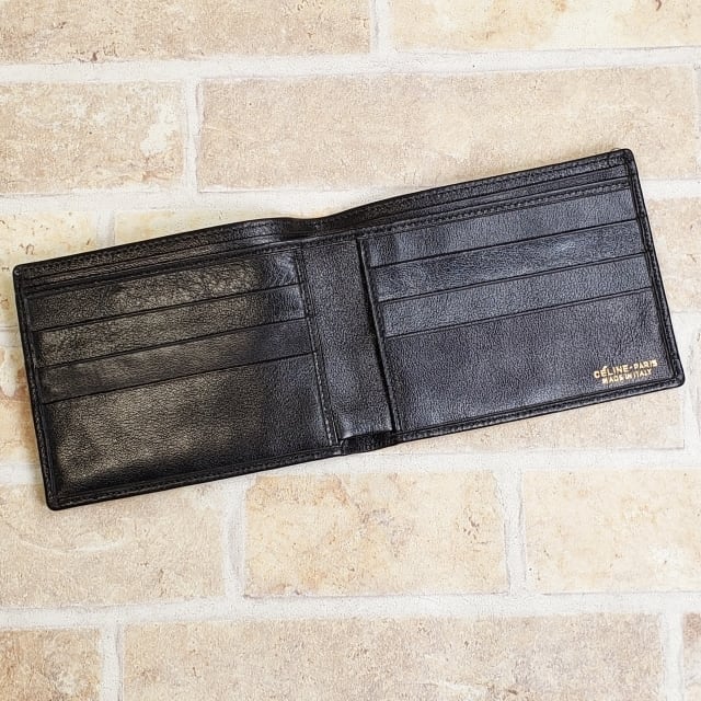 美品 セリーヌ CELINE ☆ ヴィンテージ レザー 二折財布 札入れ