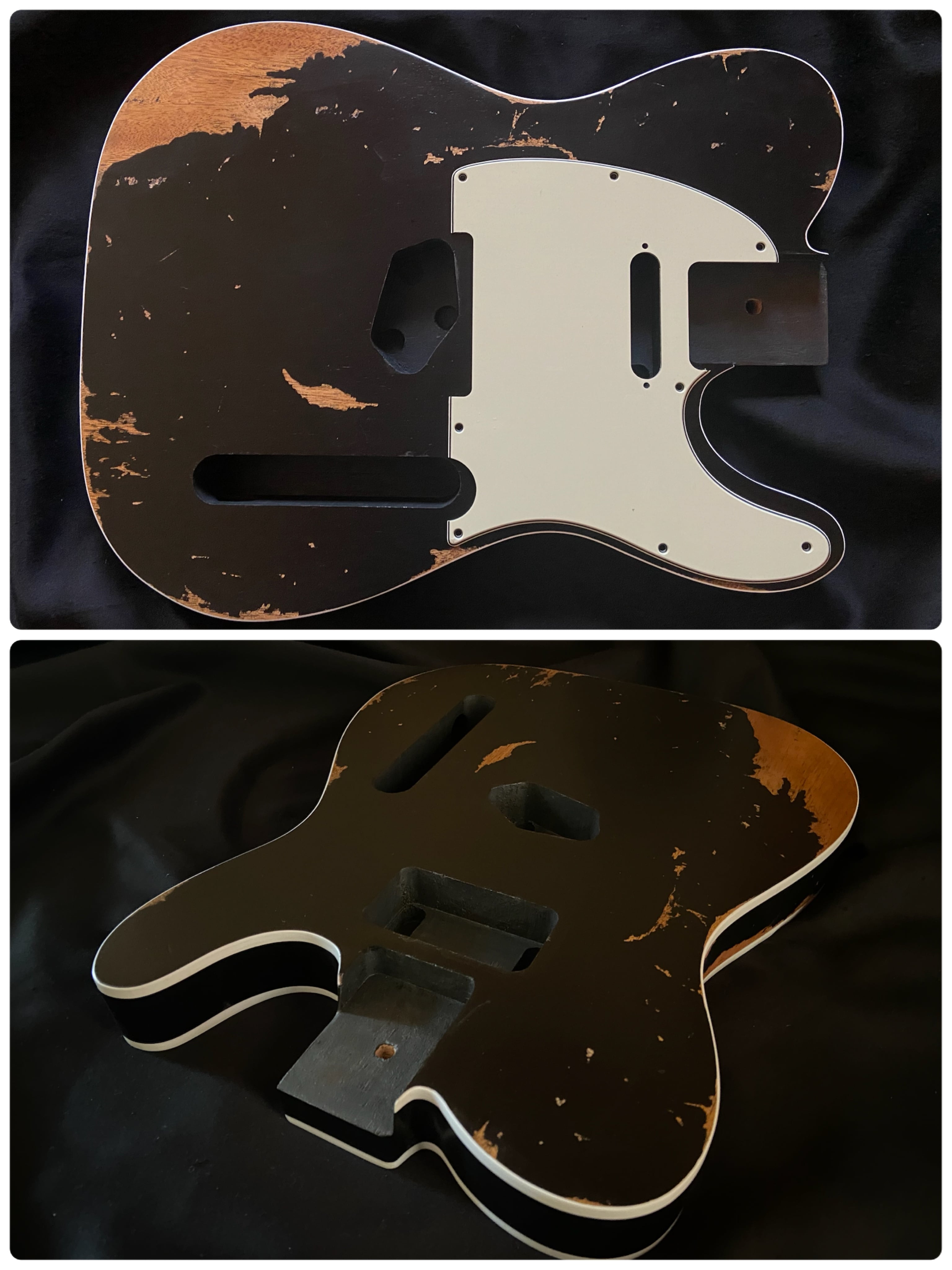 テレキャスターNo307エイジドレリック ダブルバインディング ブラック