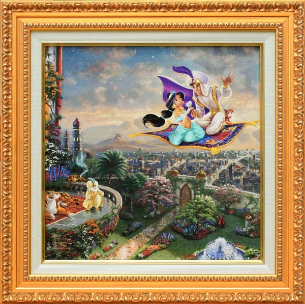 希少】Disney ディズニーALADDIN アラジン絵画美術品額縁