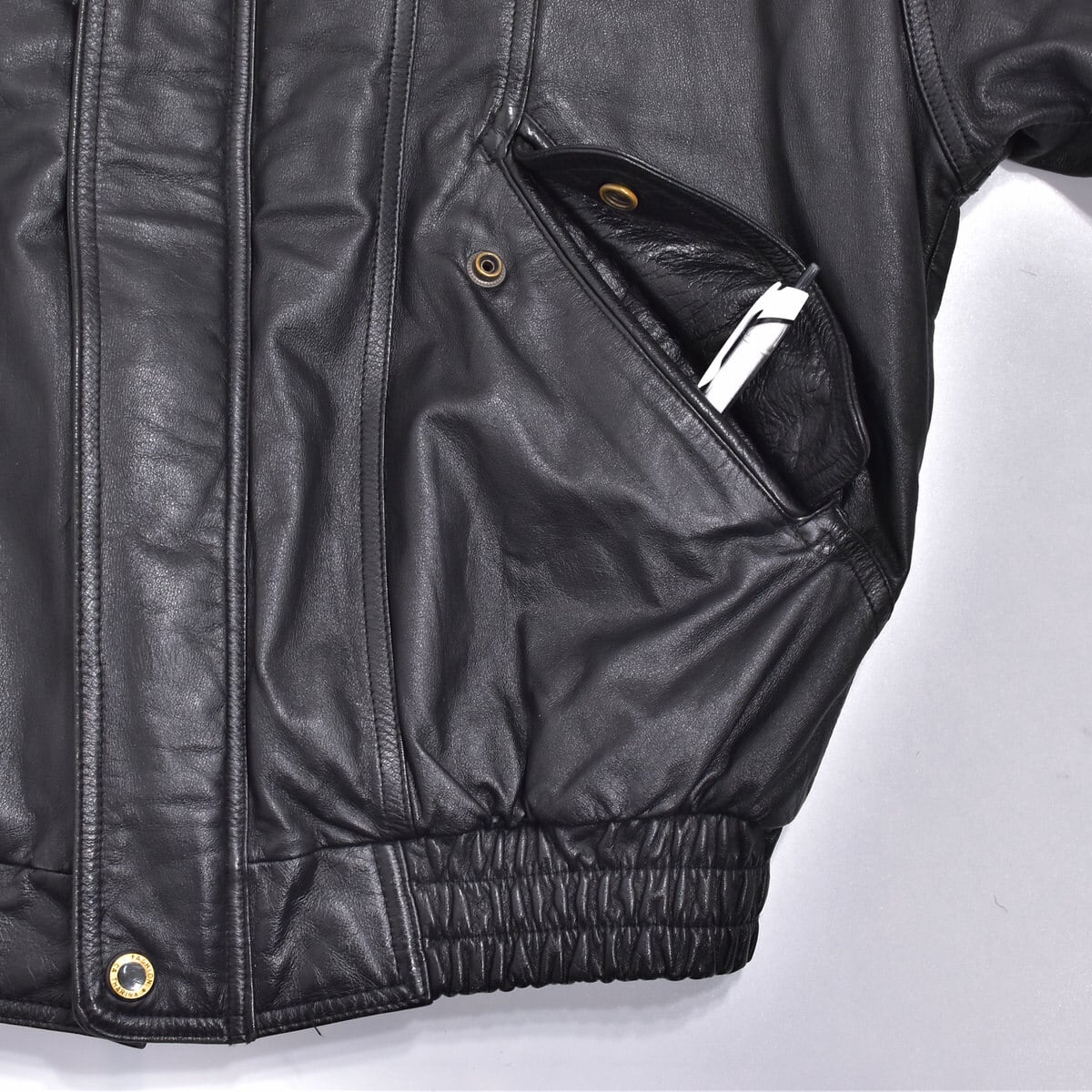 90s～ ZEALZIP MAXIMUM ブラックレザー ブルゾン 本革 ジャンパー 古着