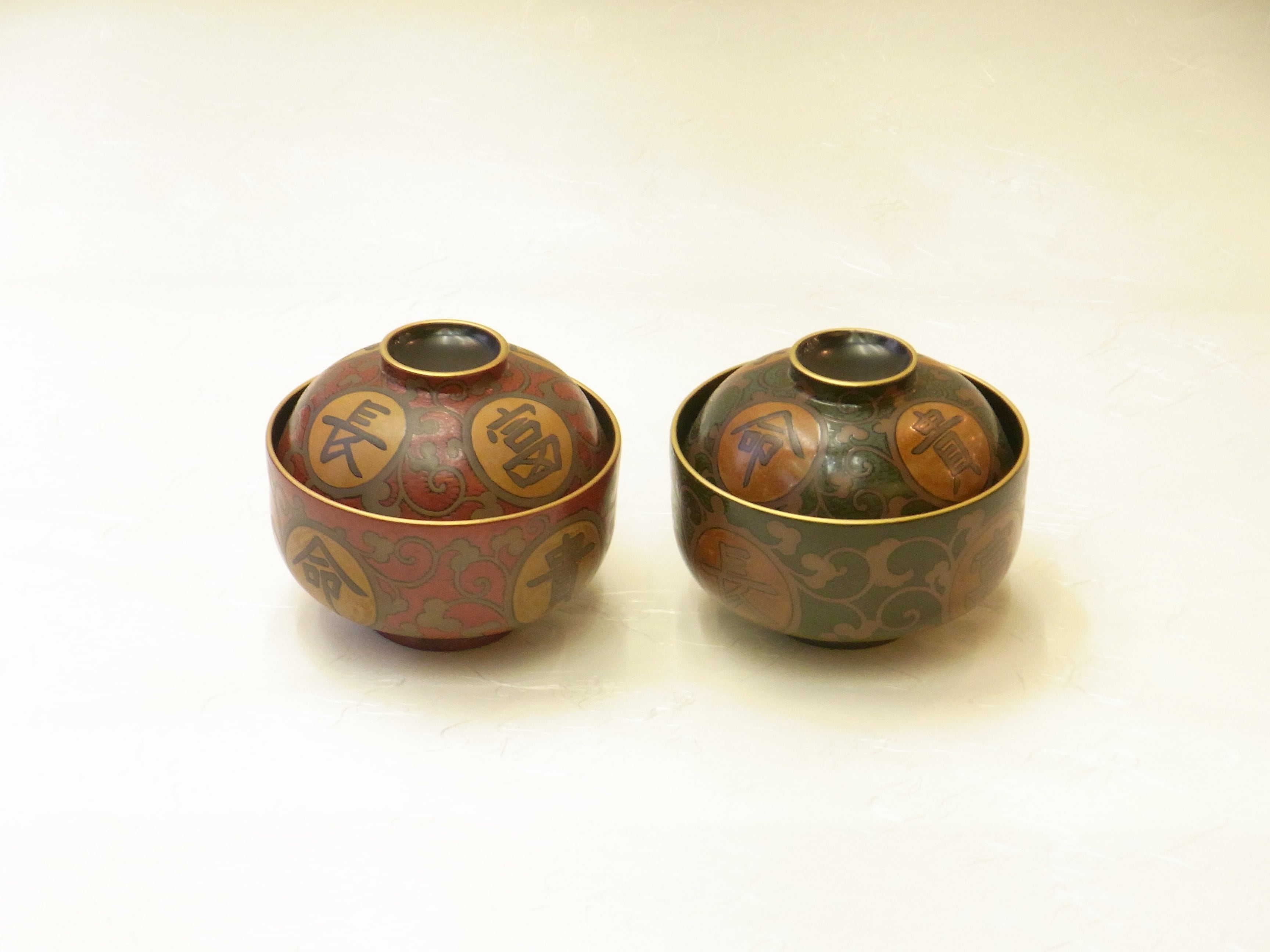 古美術 実用可能 長命富貴 唐草蒔絵 漆器 煮物椀 1客 古美術 実用