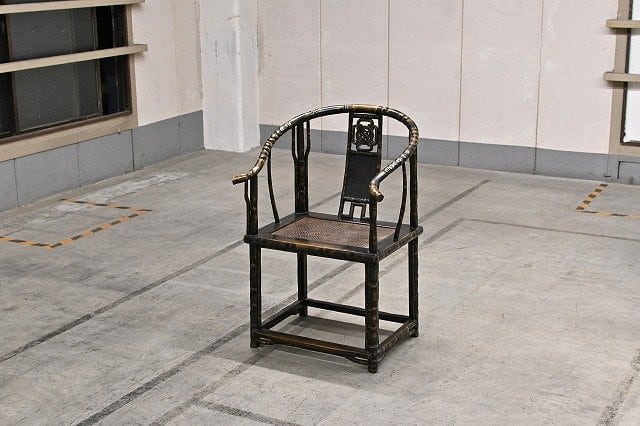 中国明清家具 シノワズリ様式 アームチェアa 椅子 ラタン 籐 ラウンジ