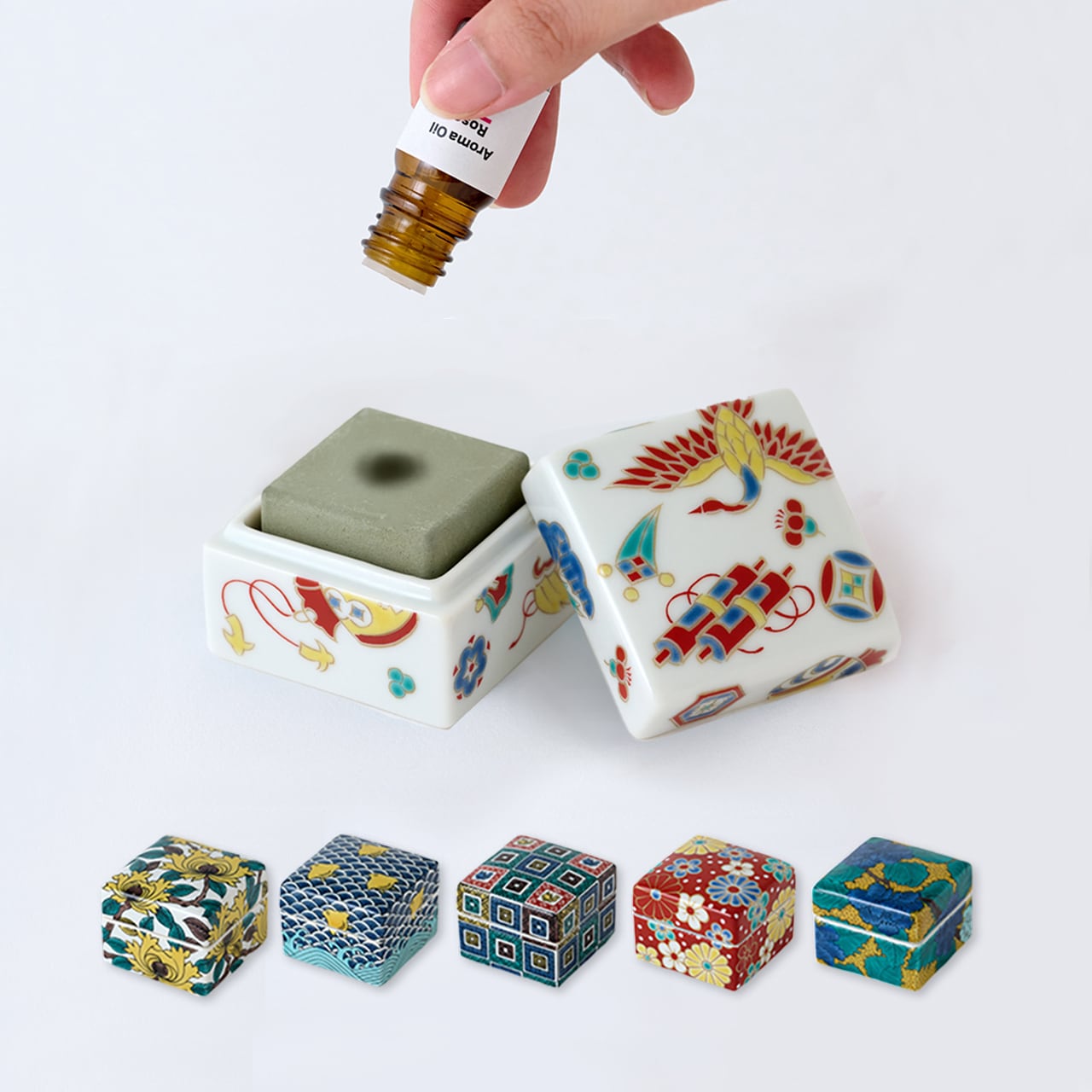 九谷焼香箱セット（カラーg-cube＋オイル＋九谷焼） | インターリンク