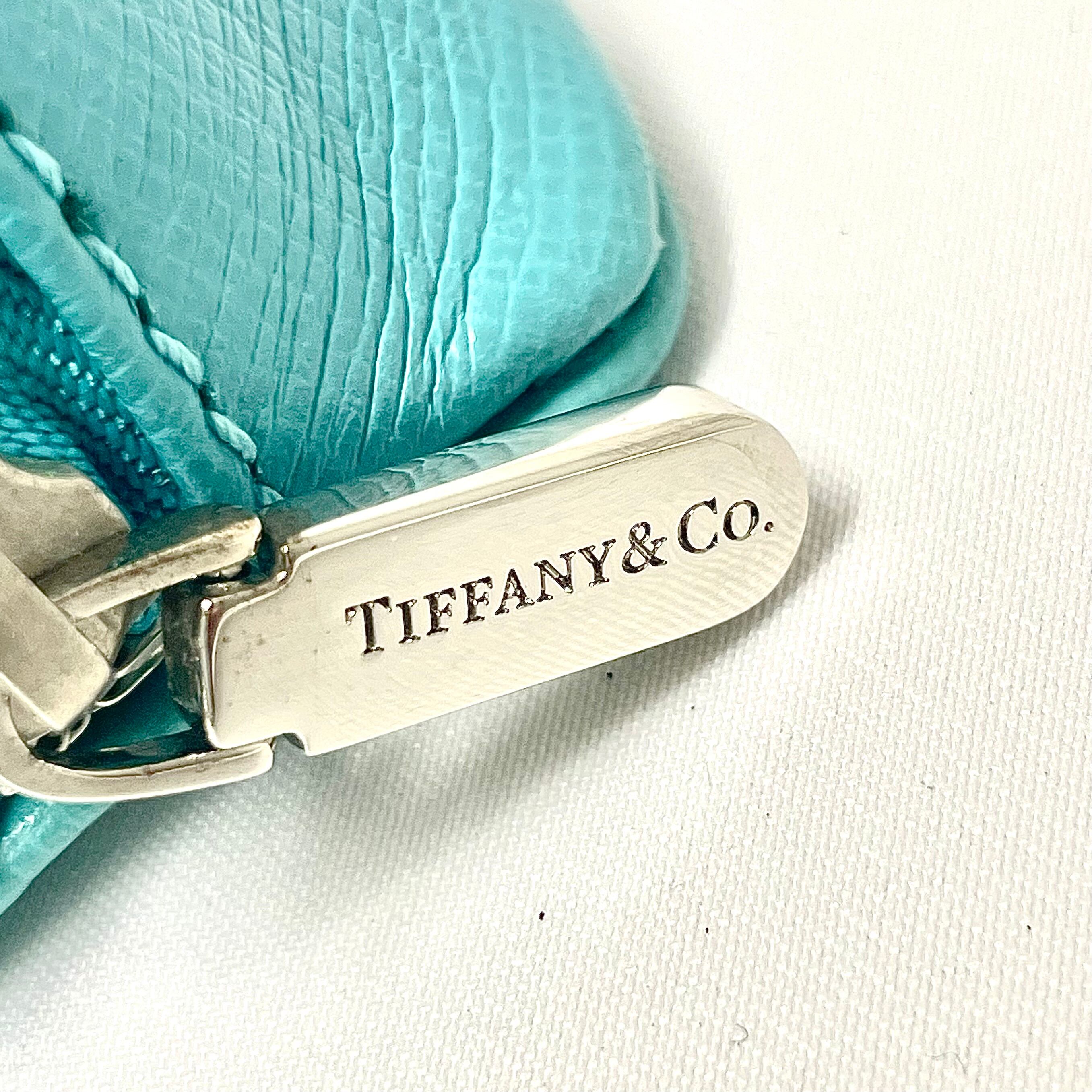 極美品✨ティファニーペンケースティファニーブルーサックスレザー