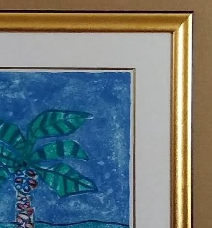 美品 ポール・アイズピリ「夕暮れの蝶」リトグラフ 直筆サイン入り