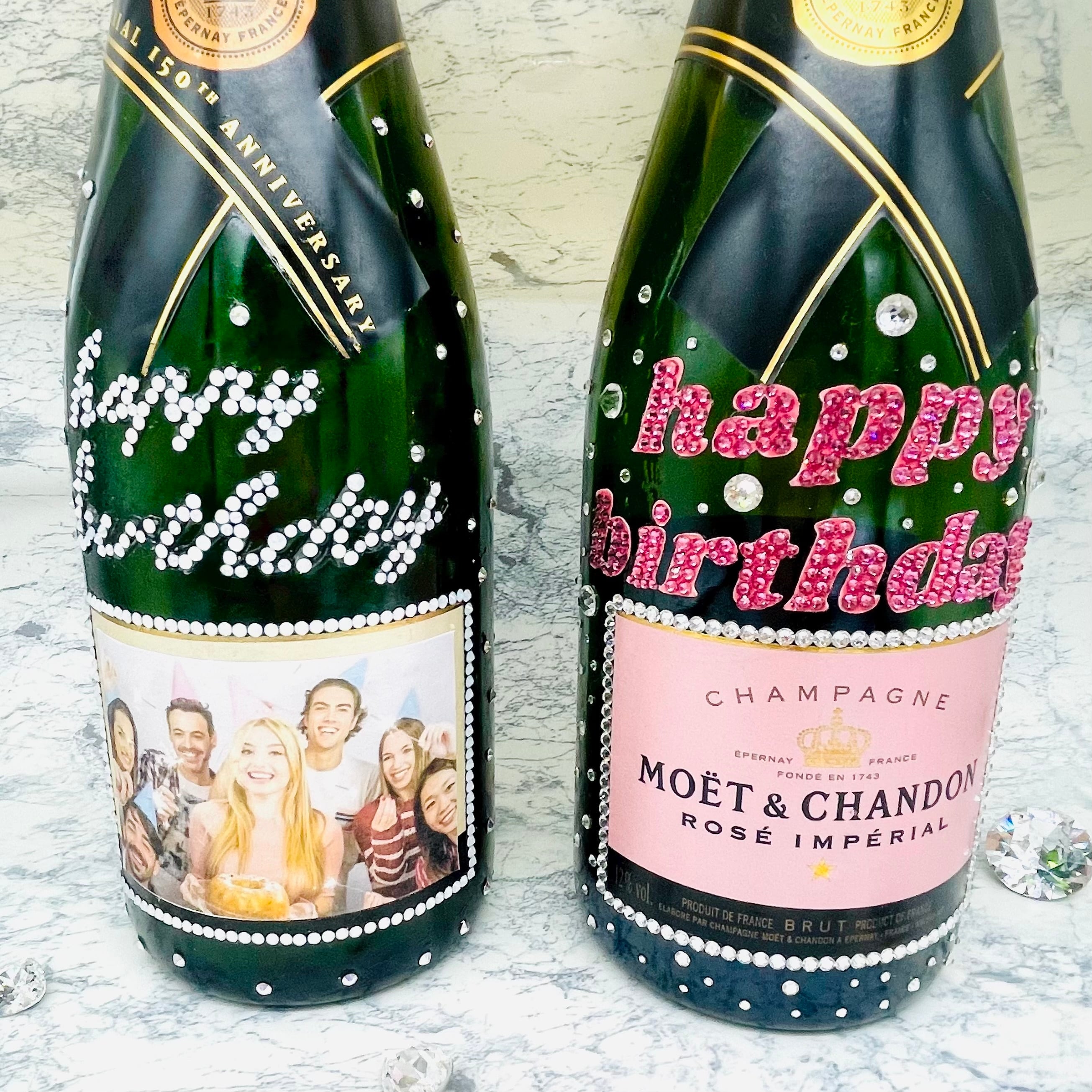 シャンパンデコ オリシャン スワロフスキー 名入れ 記念 誕生日 お祝い