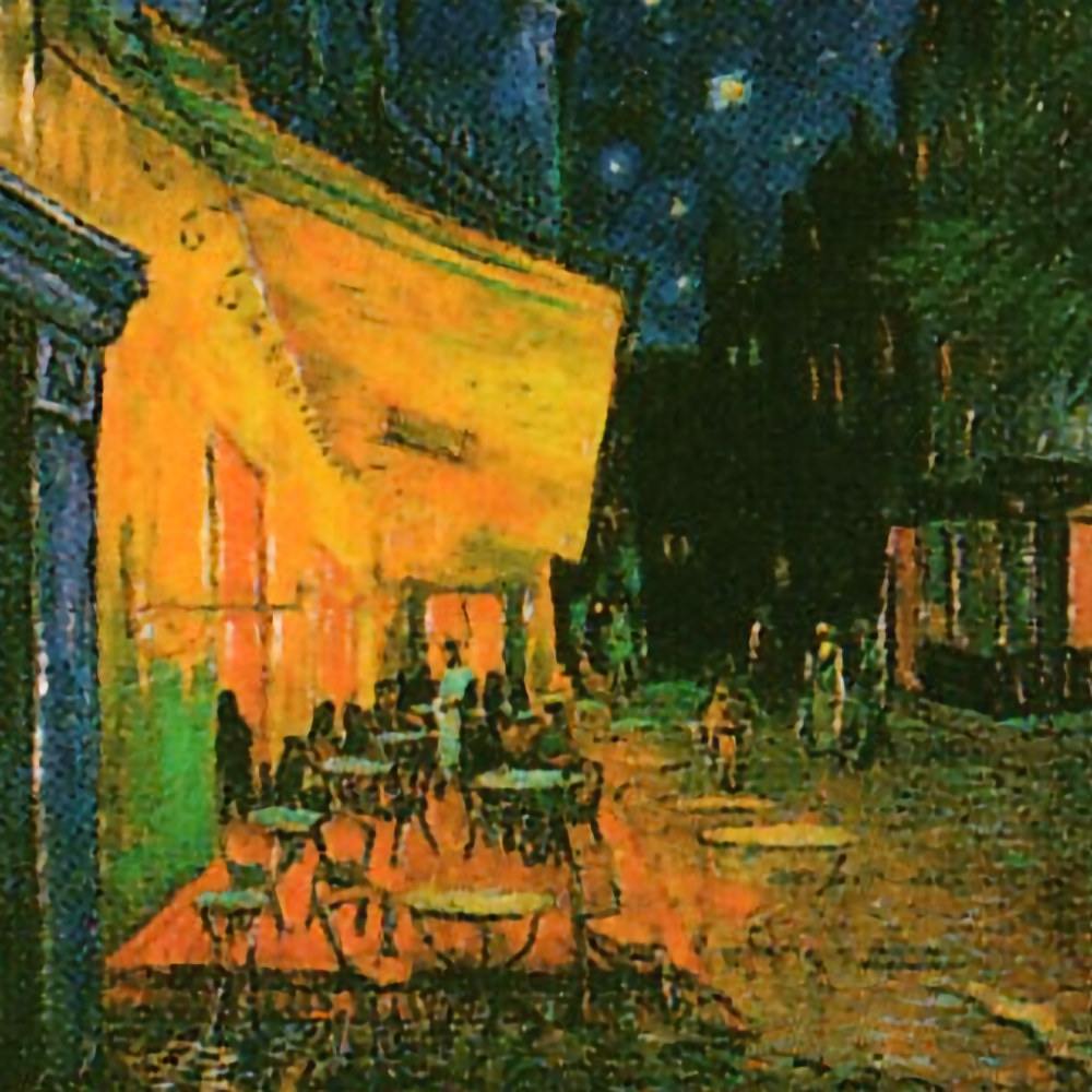 ゴッホ 夜のカフェテラス ゴッホの立体複製画「アルゴグラフ」 ゴッホ