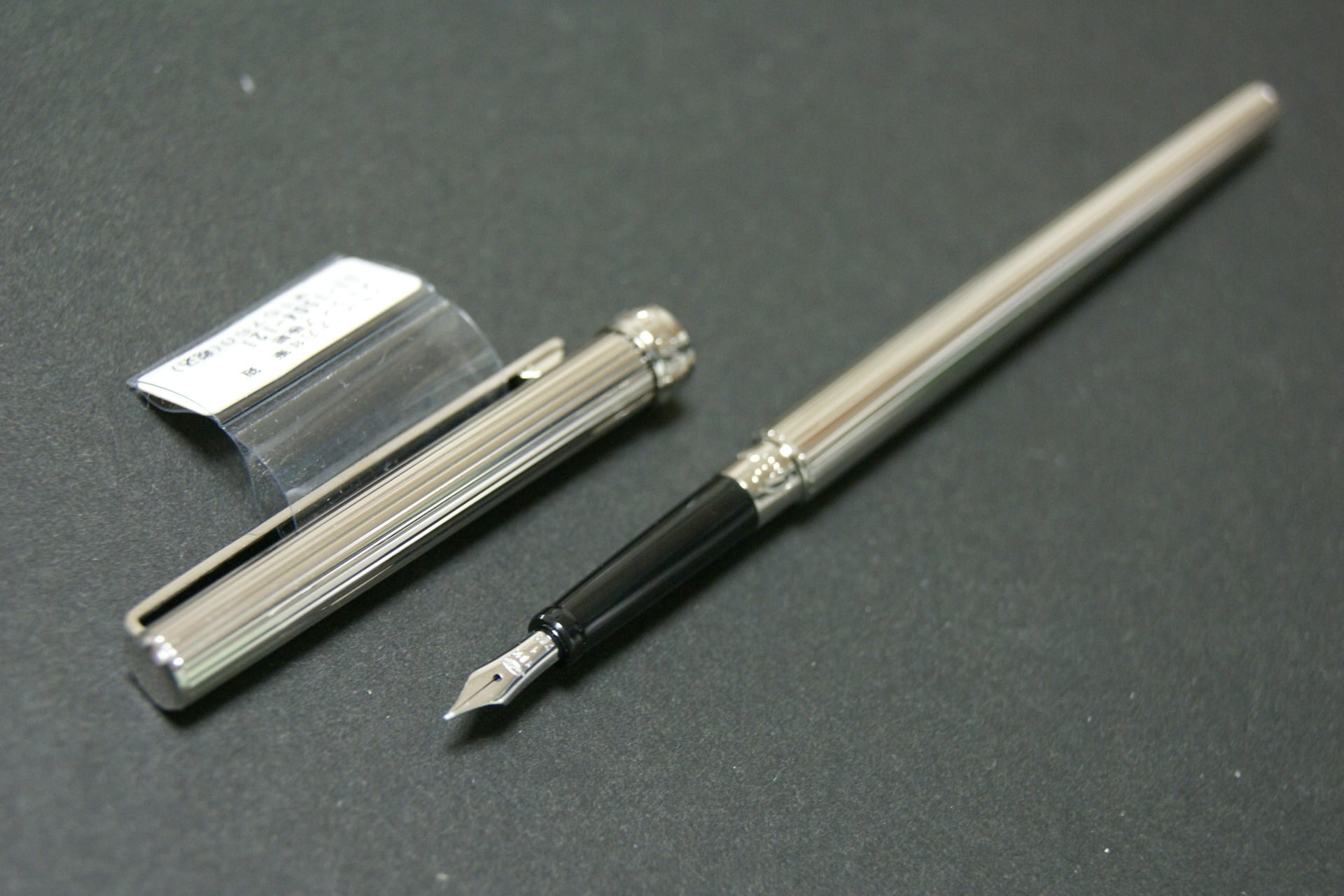 7-163 SAILOR セーラー シャレーナ万年筆 銀 ストライプ極細 18k