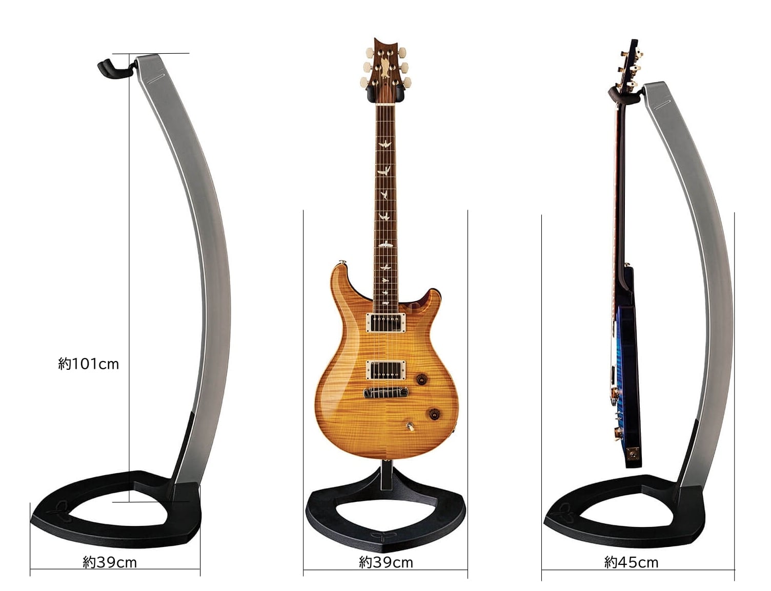 ギタースタンド ディスプレイスタンド 2本掛 ギターハンガー