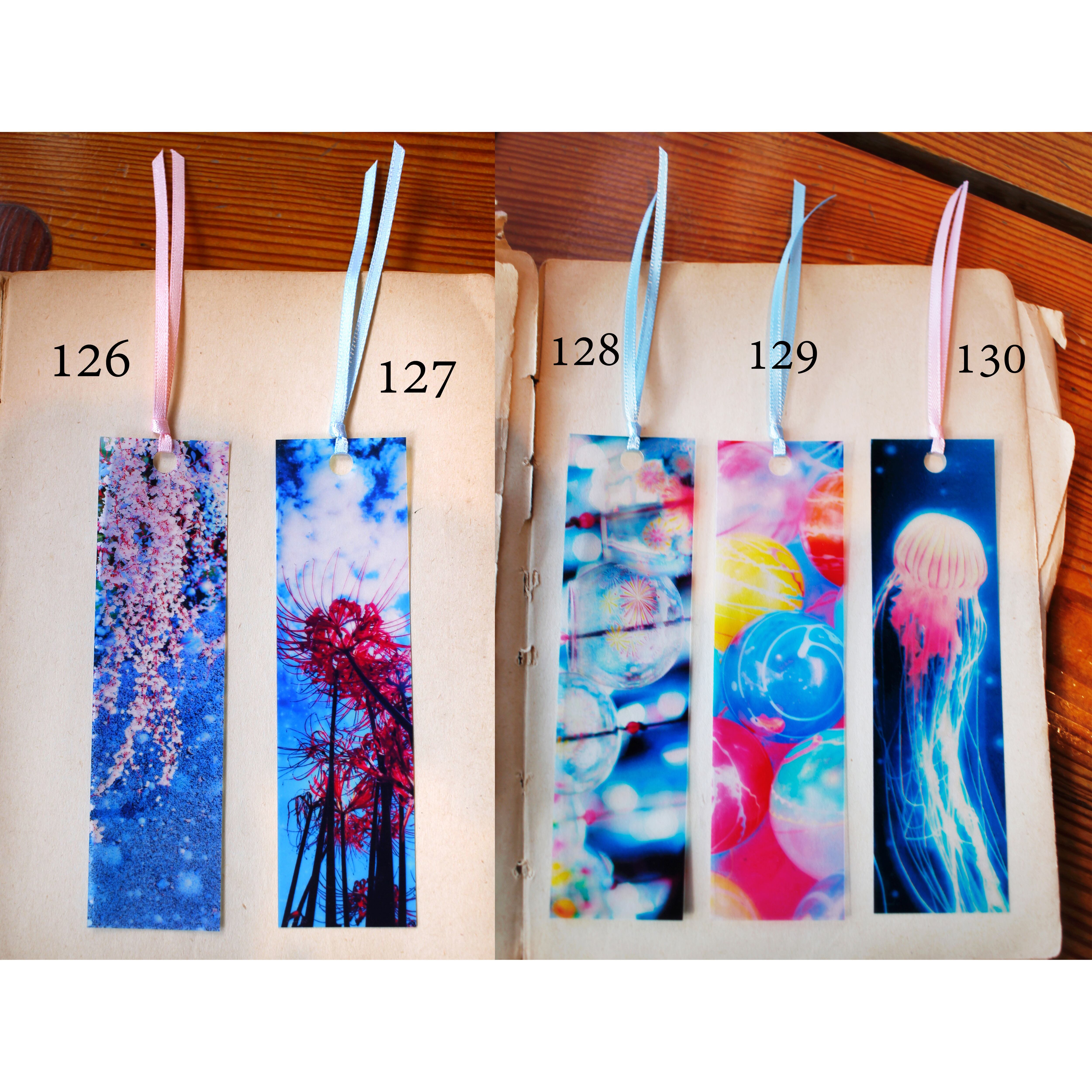 透明しおり 5枚セット【番号を5つお選びください】 *訓子kunko* | 訓子