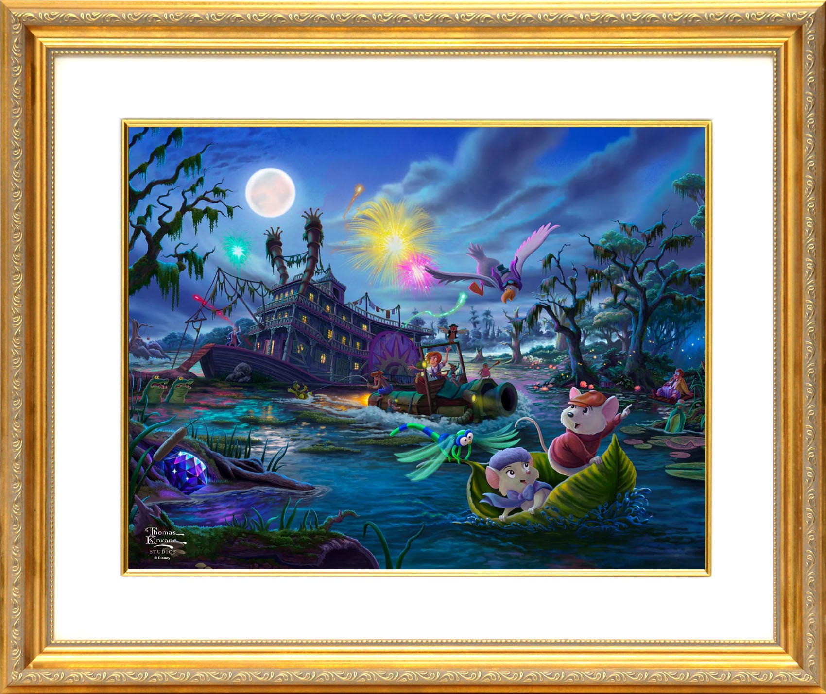 ディズニー絵画「ビアンカの大冒険」額縁2種選択可 作品証明書 展示用