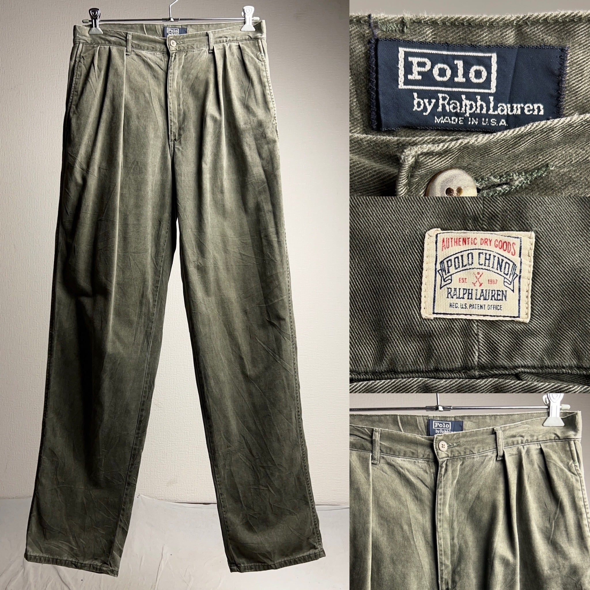90s Polo by Ralph Lauren ラルフローレン クラシック ワイド チノパン