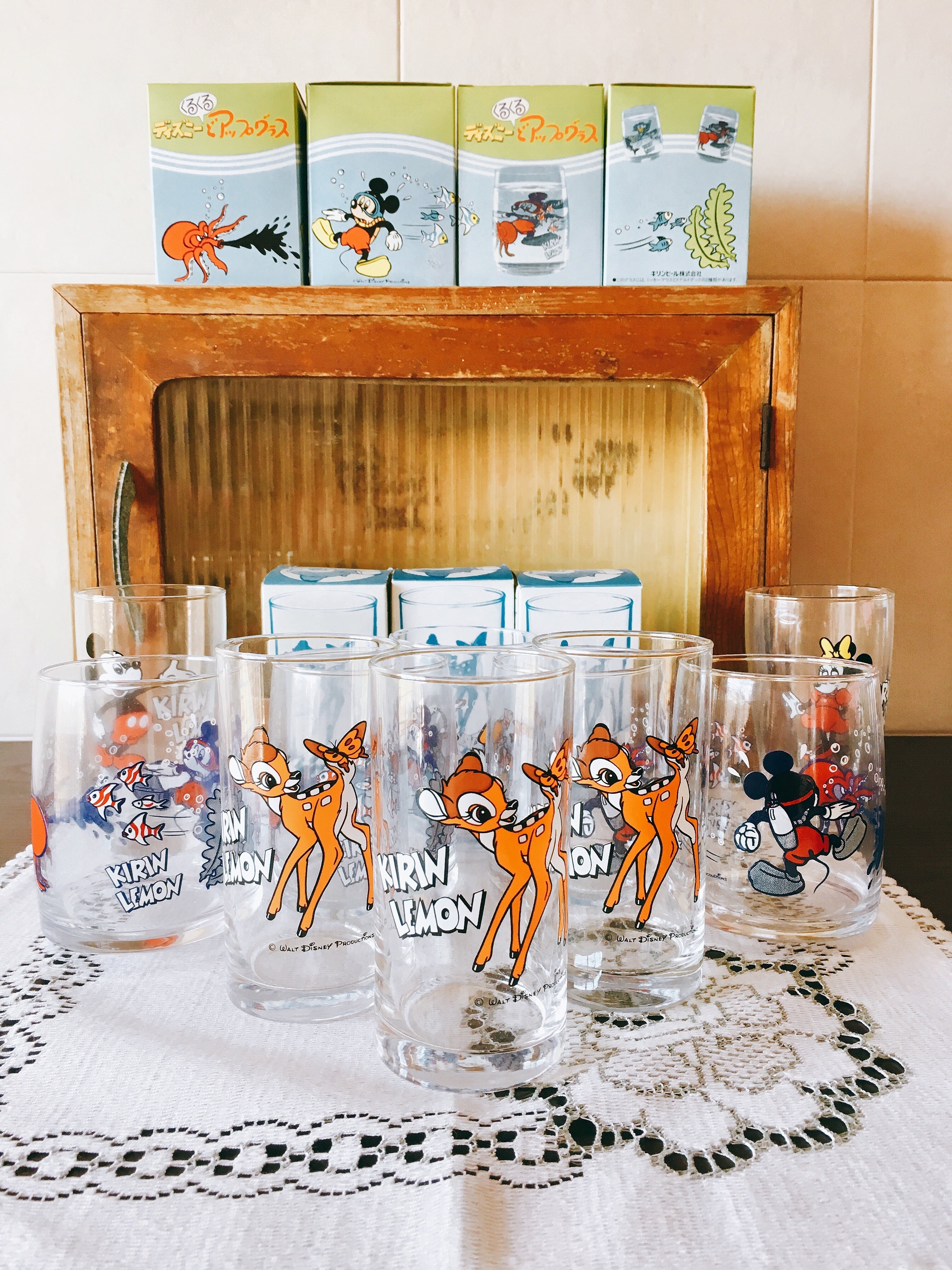 プロダクション時代のディズニー キリンレモン ノベルティグラス