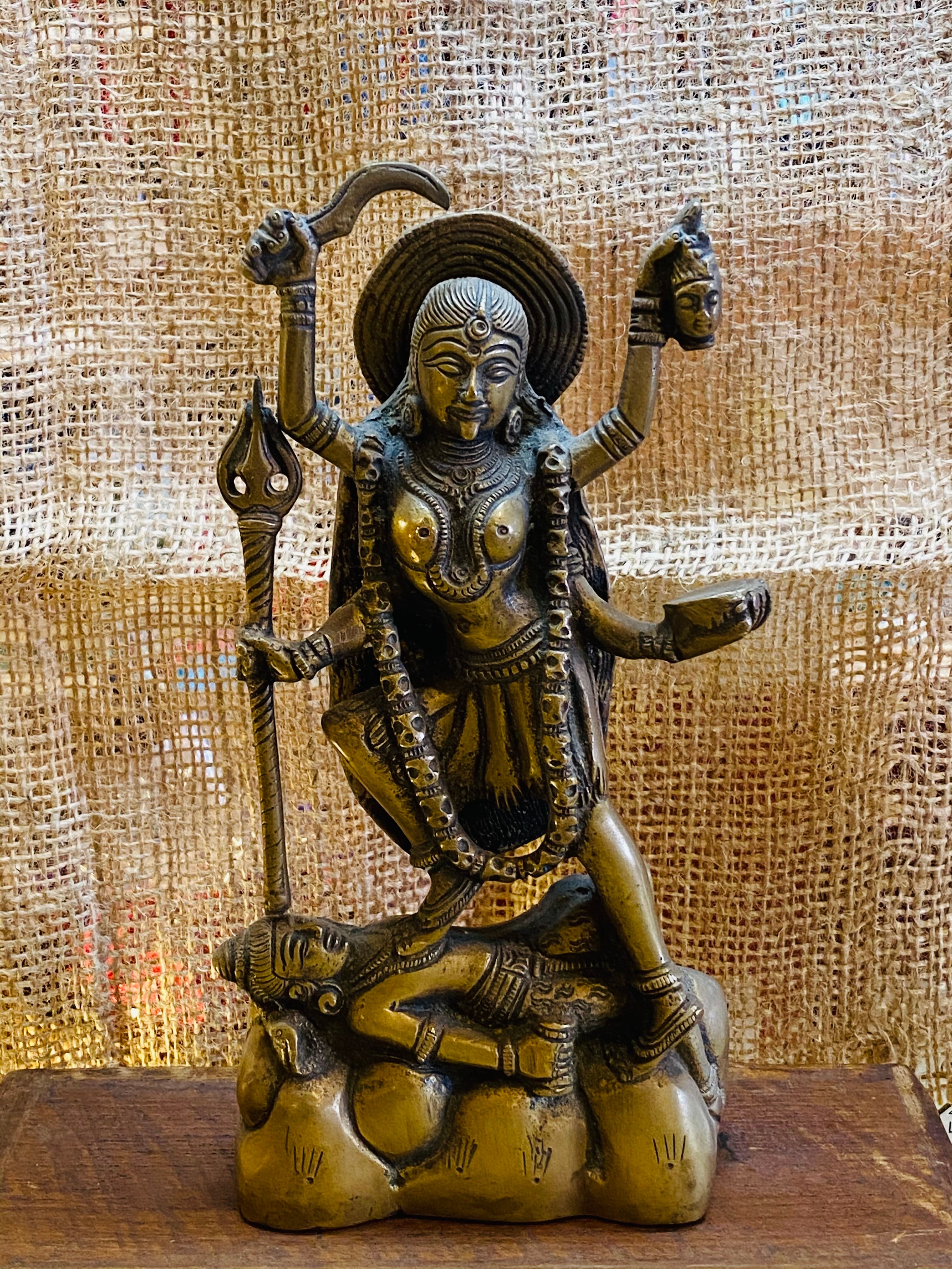 カーリー】高さ21.5cm 1480g 仏像 真鍮製 NS830 | 地球雑貨 LINRYU