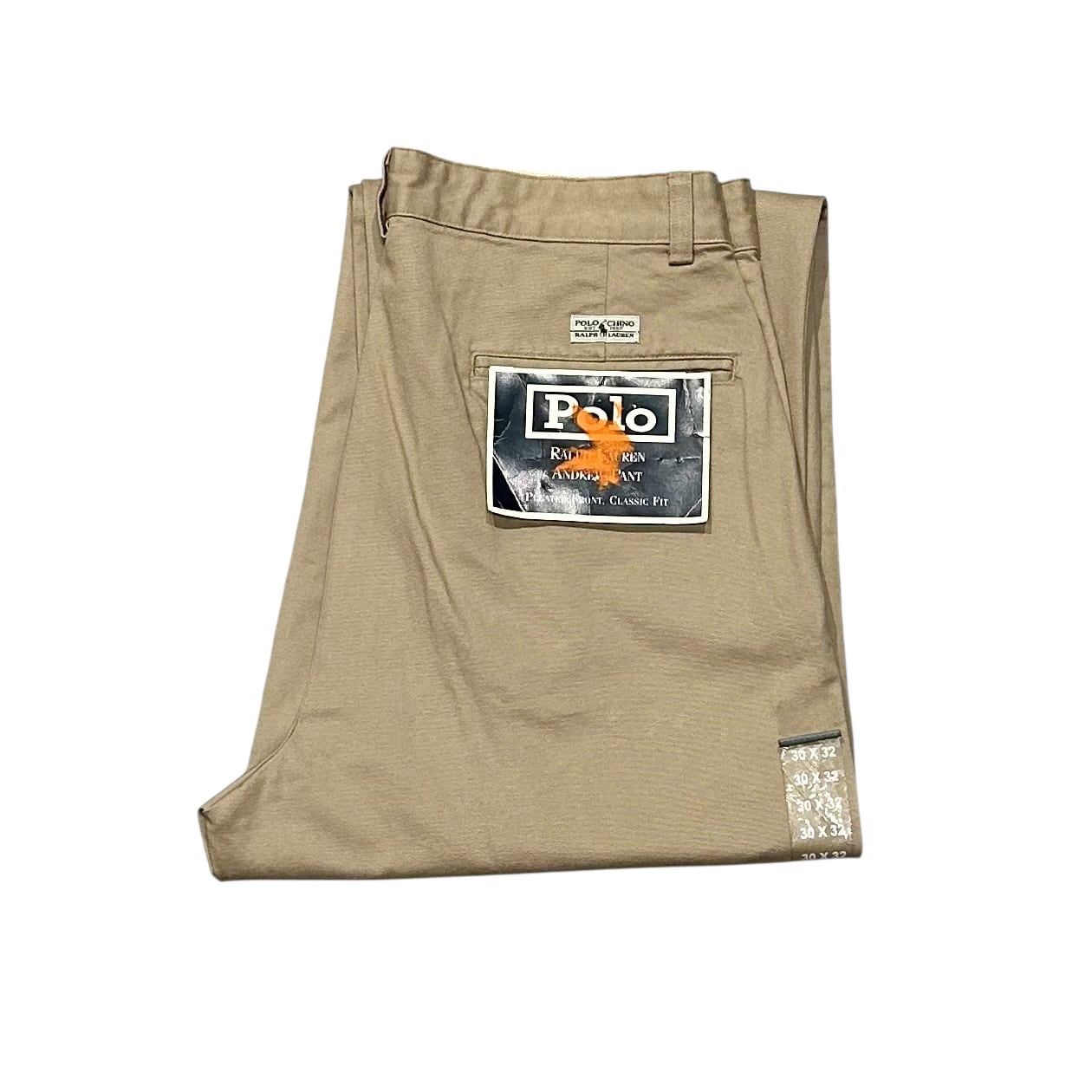 DEADSTOCK 90's Polo Ralph Lauren 2Tuck Chino Andrew Pants W30