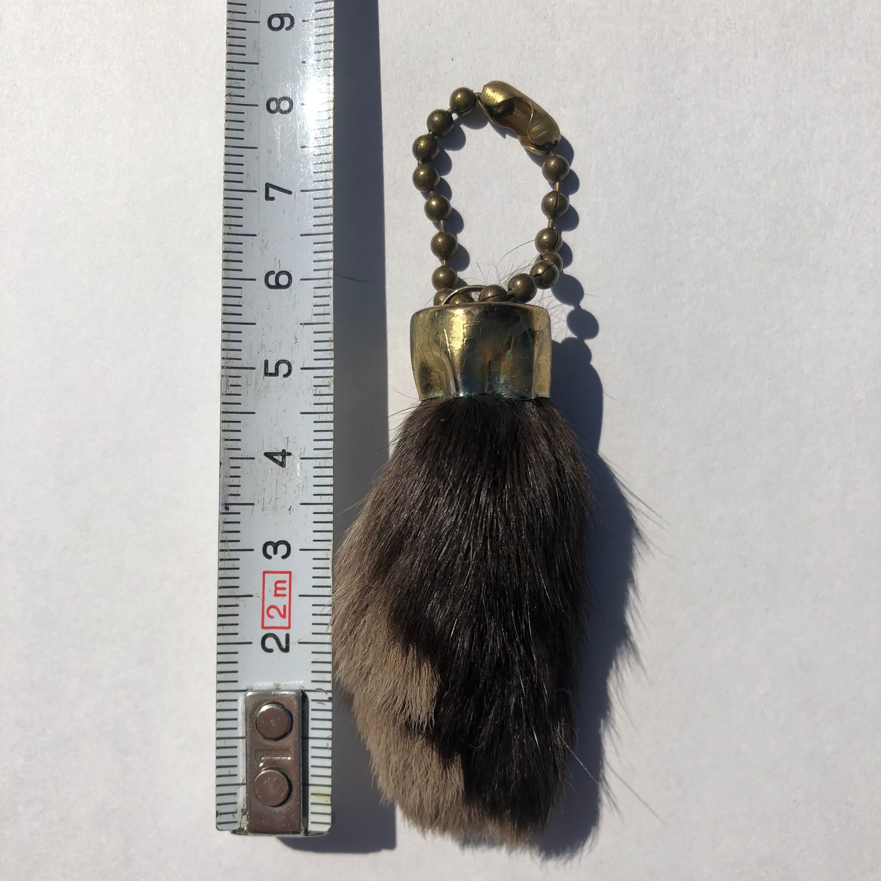 Vintage Rabbit Foot Key Chain''Brown''／ラビットフット キー