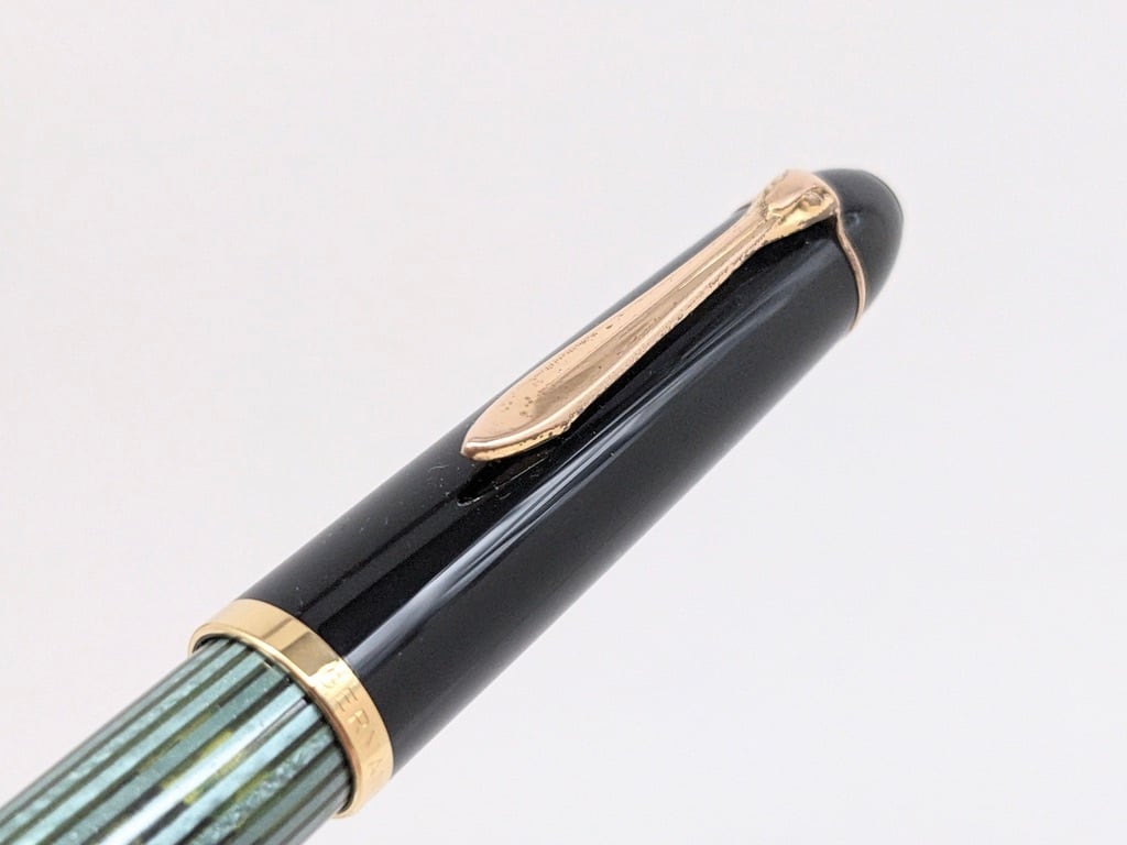 50s ペリカン140 緑縞 Pelikan 140 （極細字・硬） 14C 03064