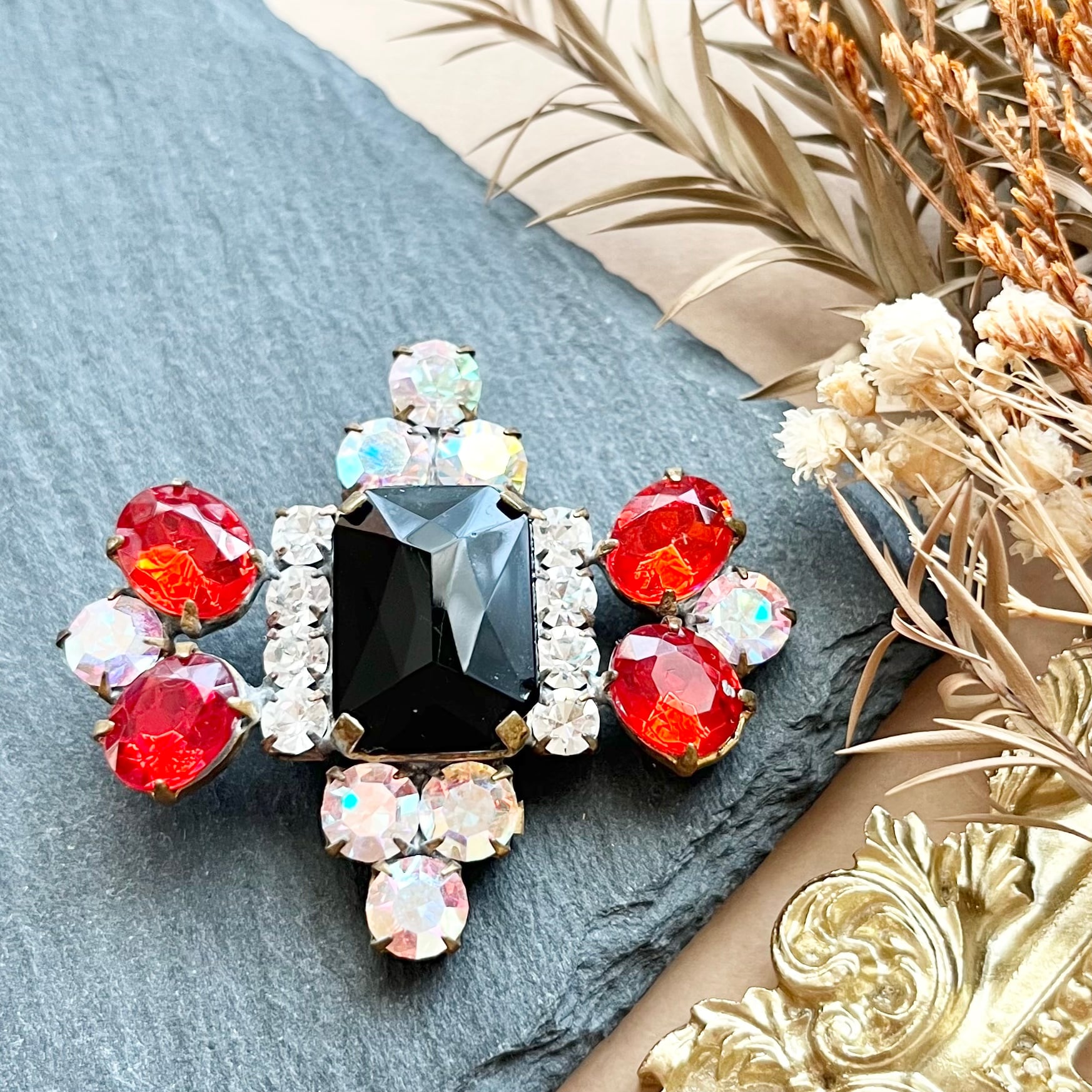 35個！ チェコ コレクション ガラス ラインストーン ヴィンテージ