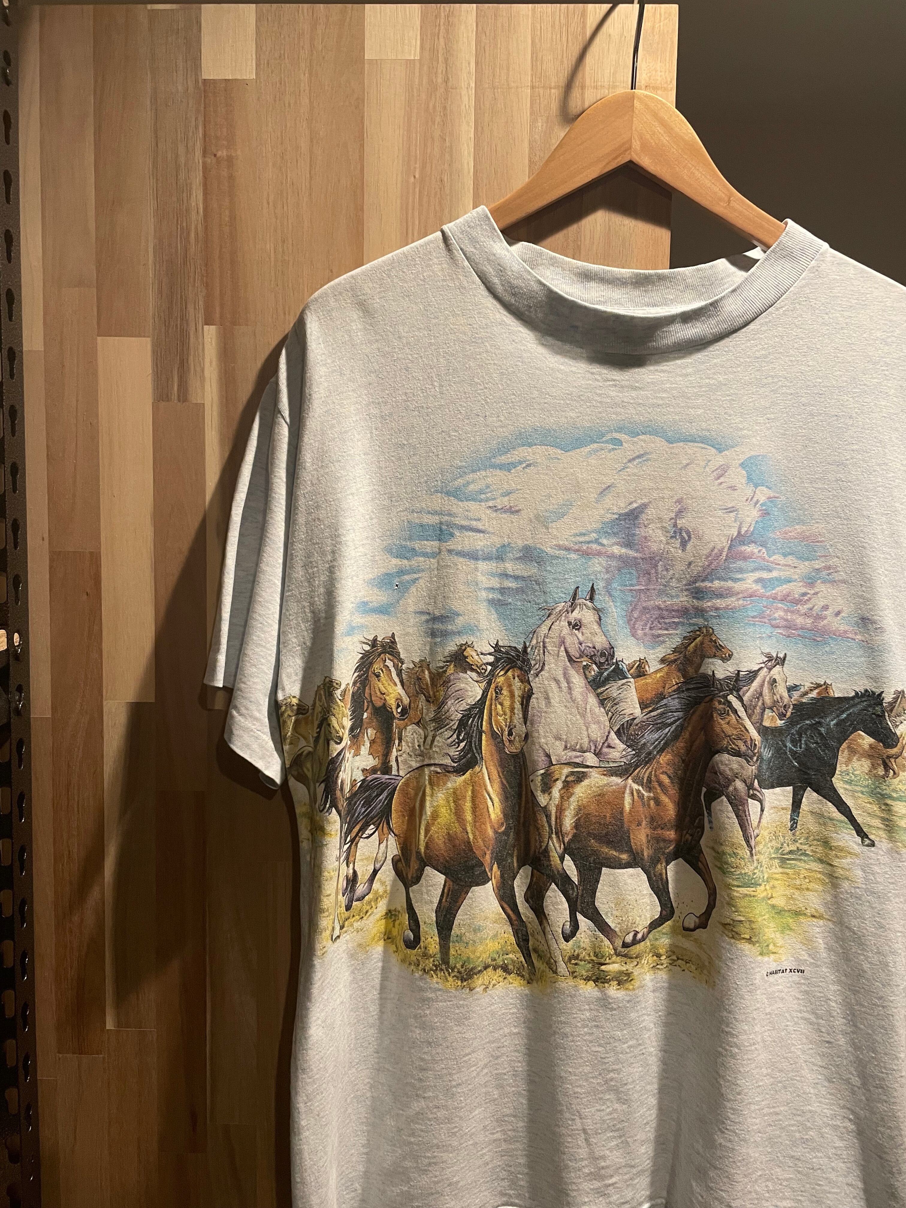 在原みゆ紀さん着用】オニータ'90s馬/ホース両面プリントTシャツXXL