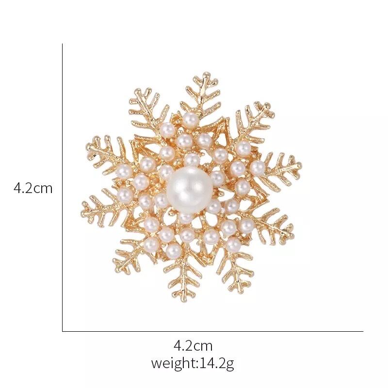 Crystal brooch 】雪の結晶ブローチ | suerte