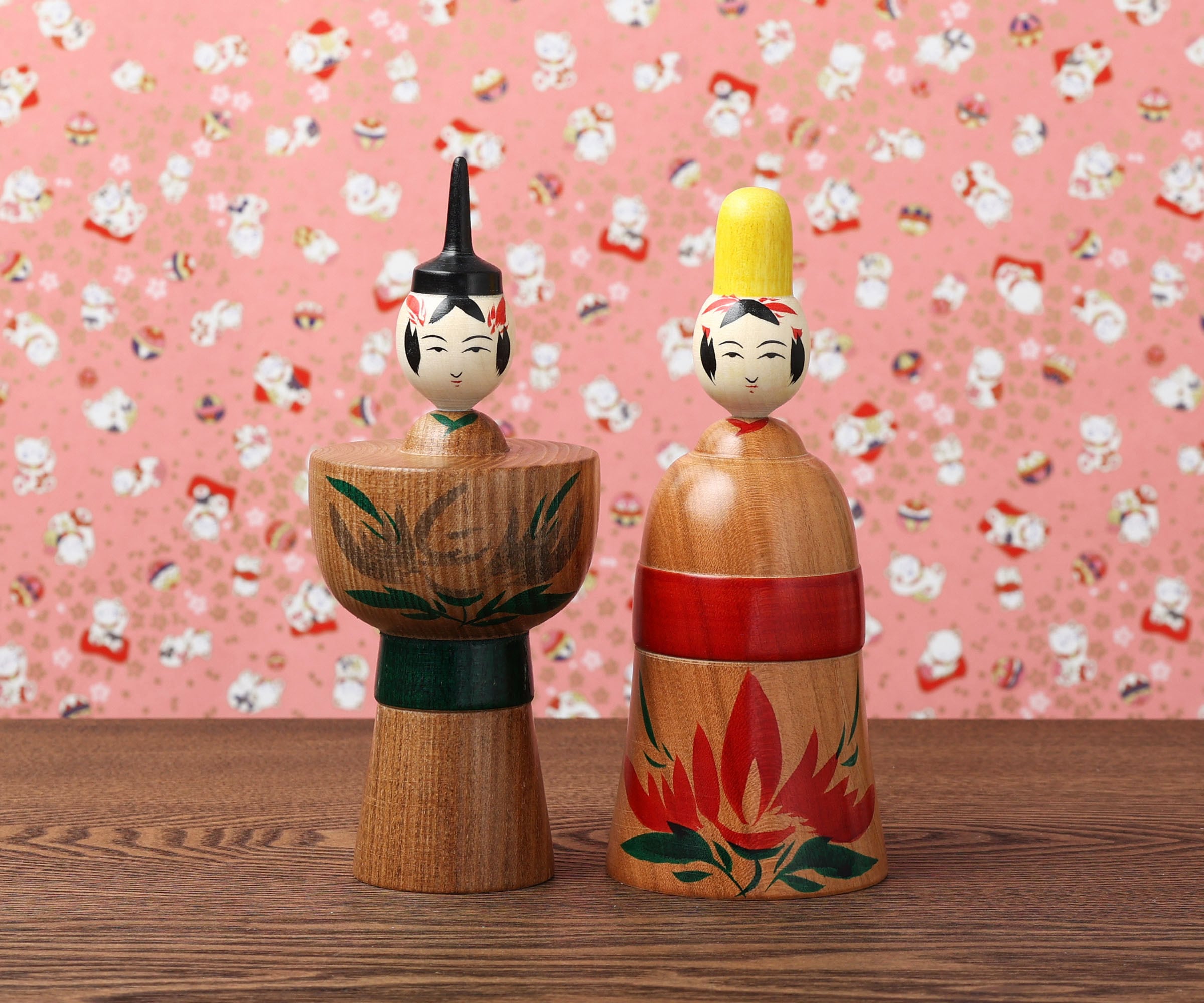 雛こけし A couple of Hina kokeshi doll | 松田忠雄工人 鳴子系 Tadao