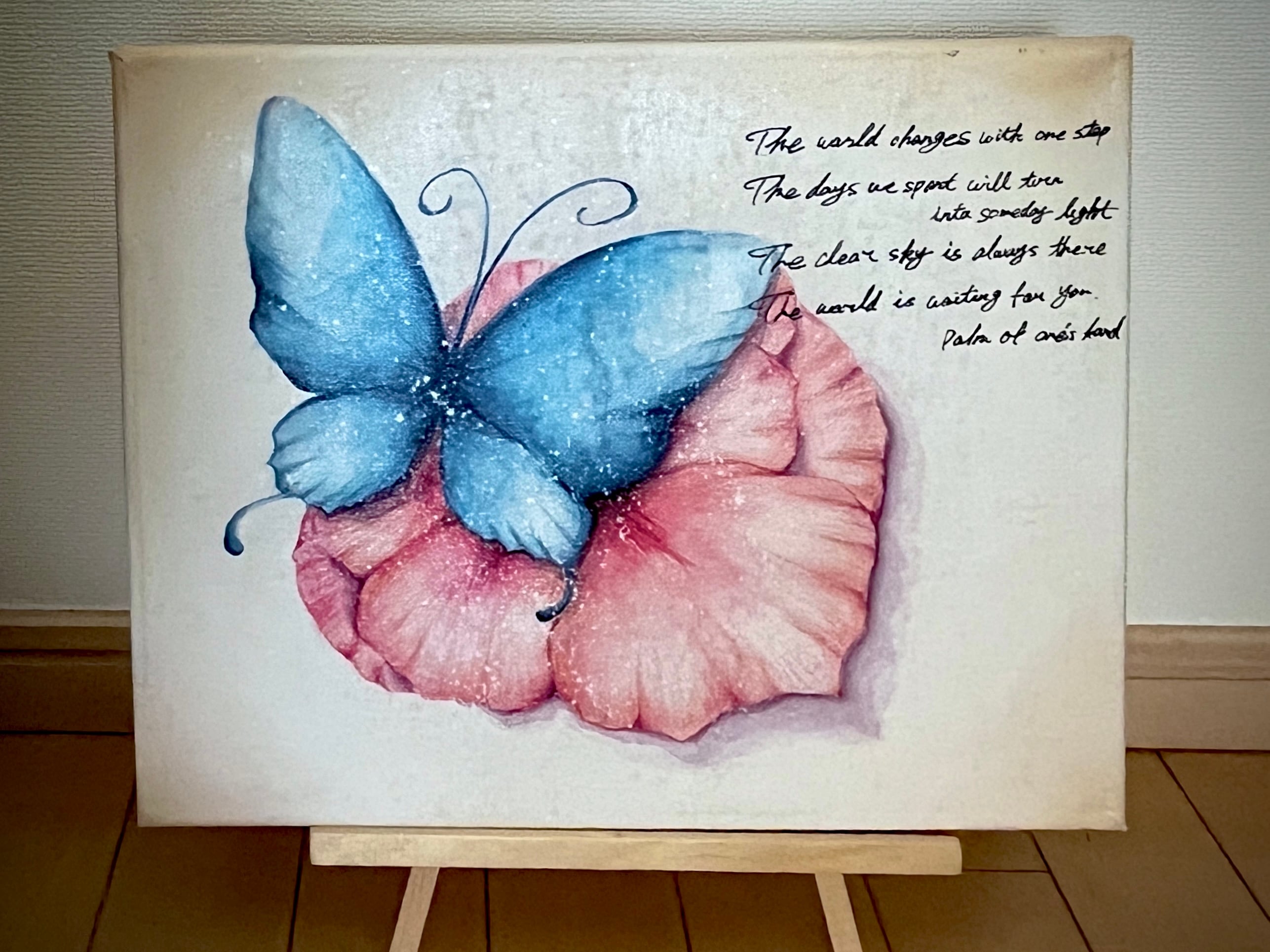 蝶と水面のパステル画 蝶と水面1／SAKI OTSUKA｜アート・絵画通販