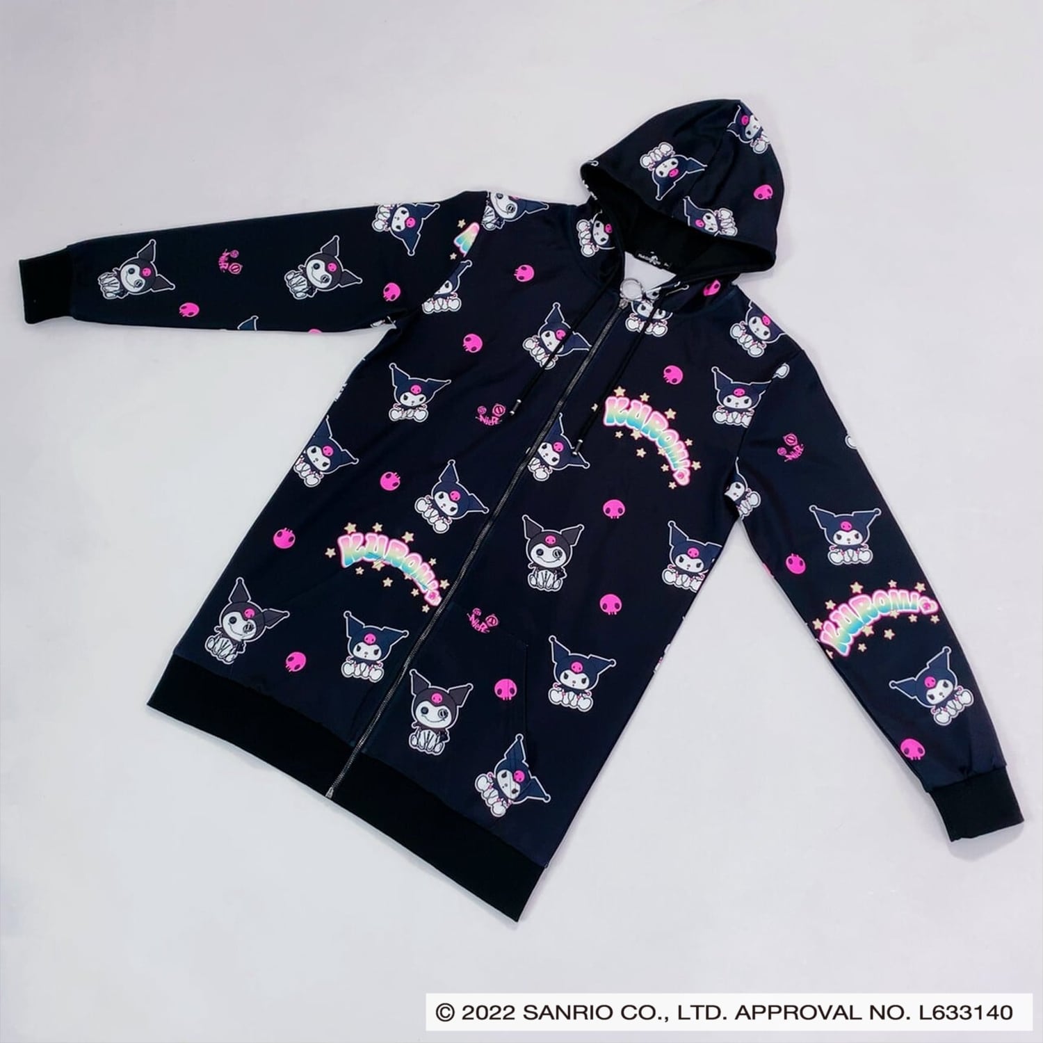 Mサイズ lunasea kuromi クロミ ジップアップパーカー ルナシー LUNA