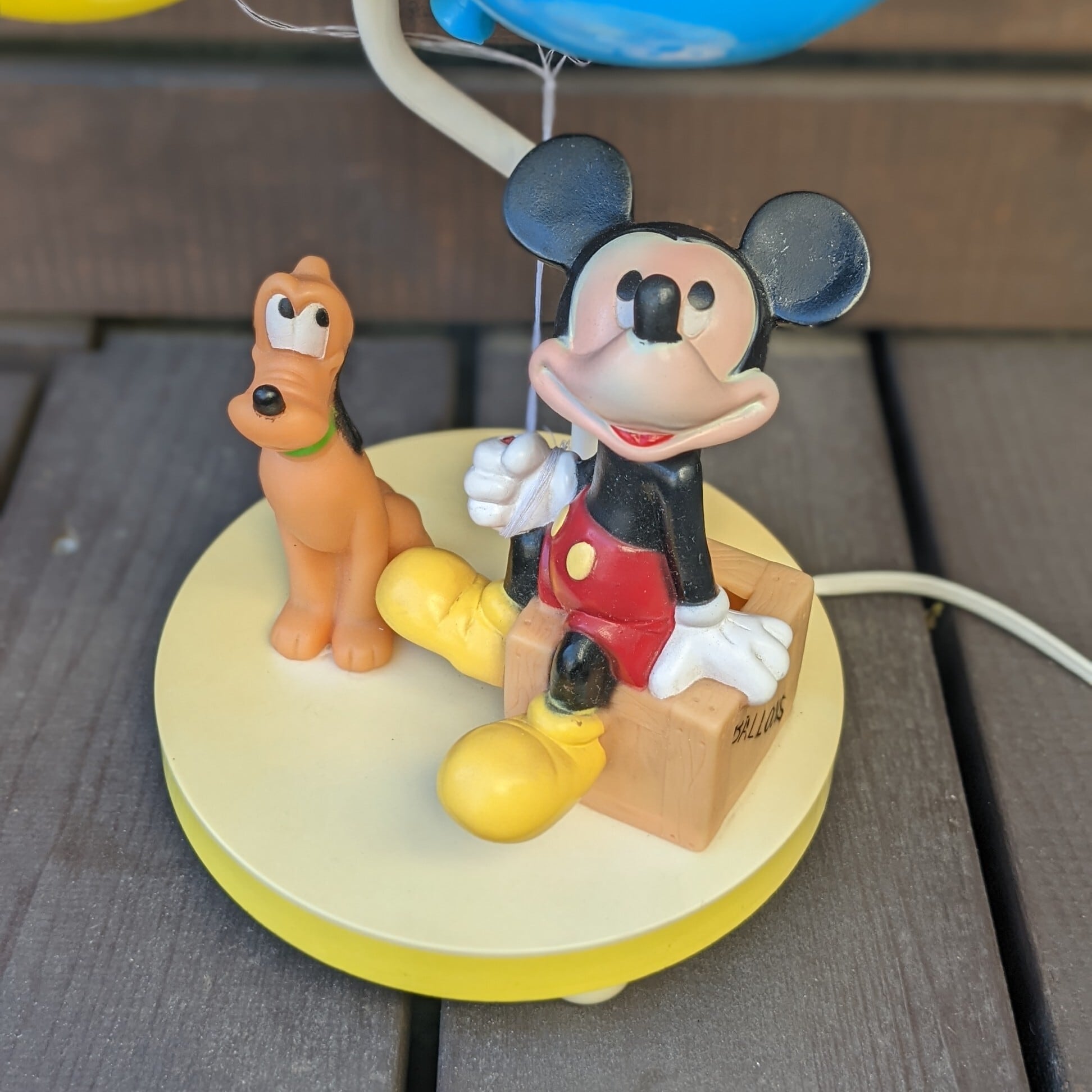 レア 1980's ポストモダン サンキョー イエロー ミッキーマウス ランプ