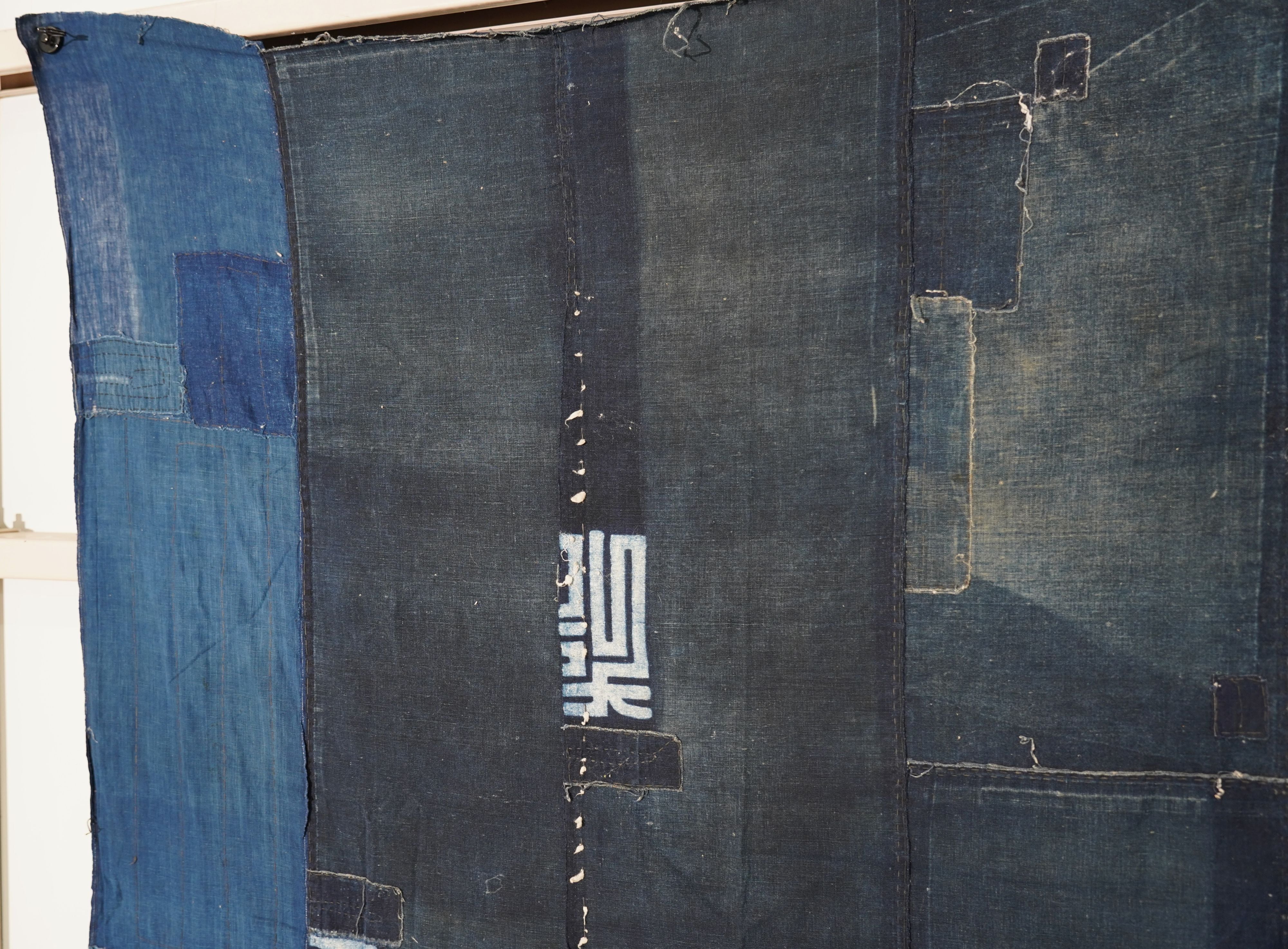 大正時代の麻古布！【 羽織ジャケット リメイク】襤褸 ボロ