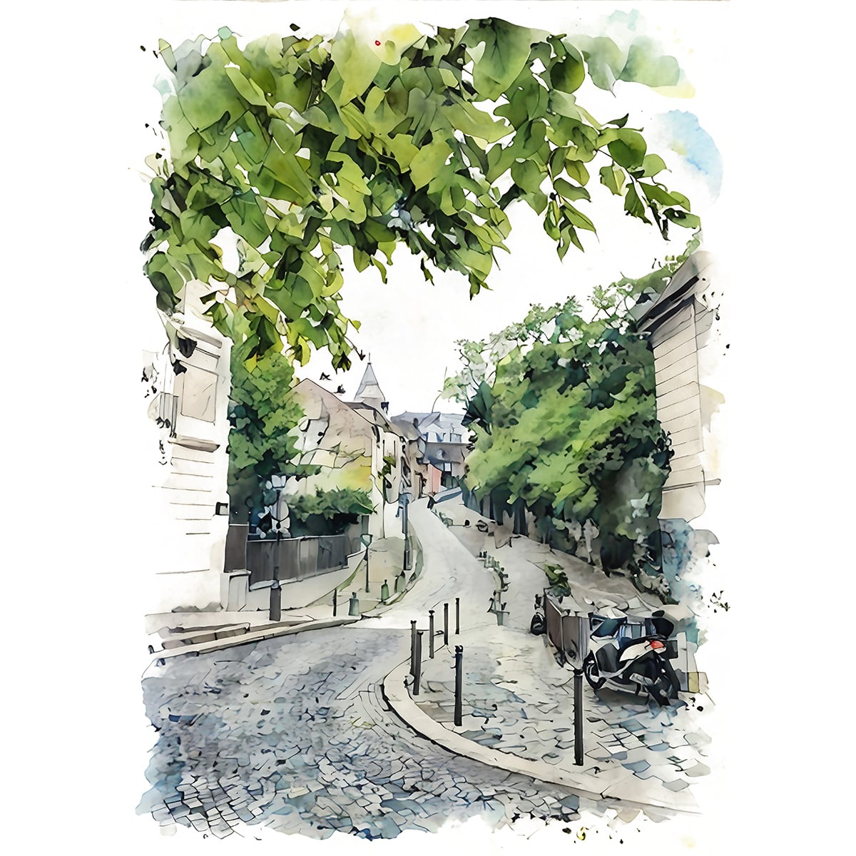 ト*ー様 業者買取品！作家品油彩画 モンマルトル風景 ！300円スタート